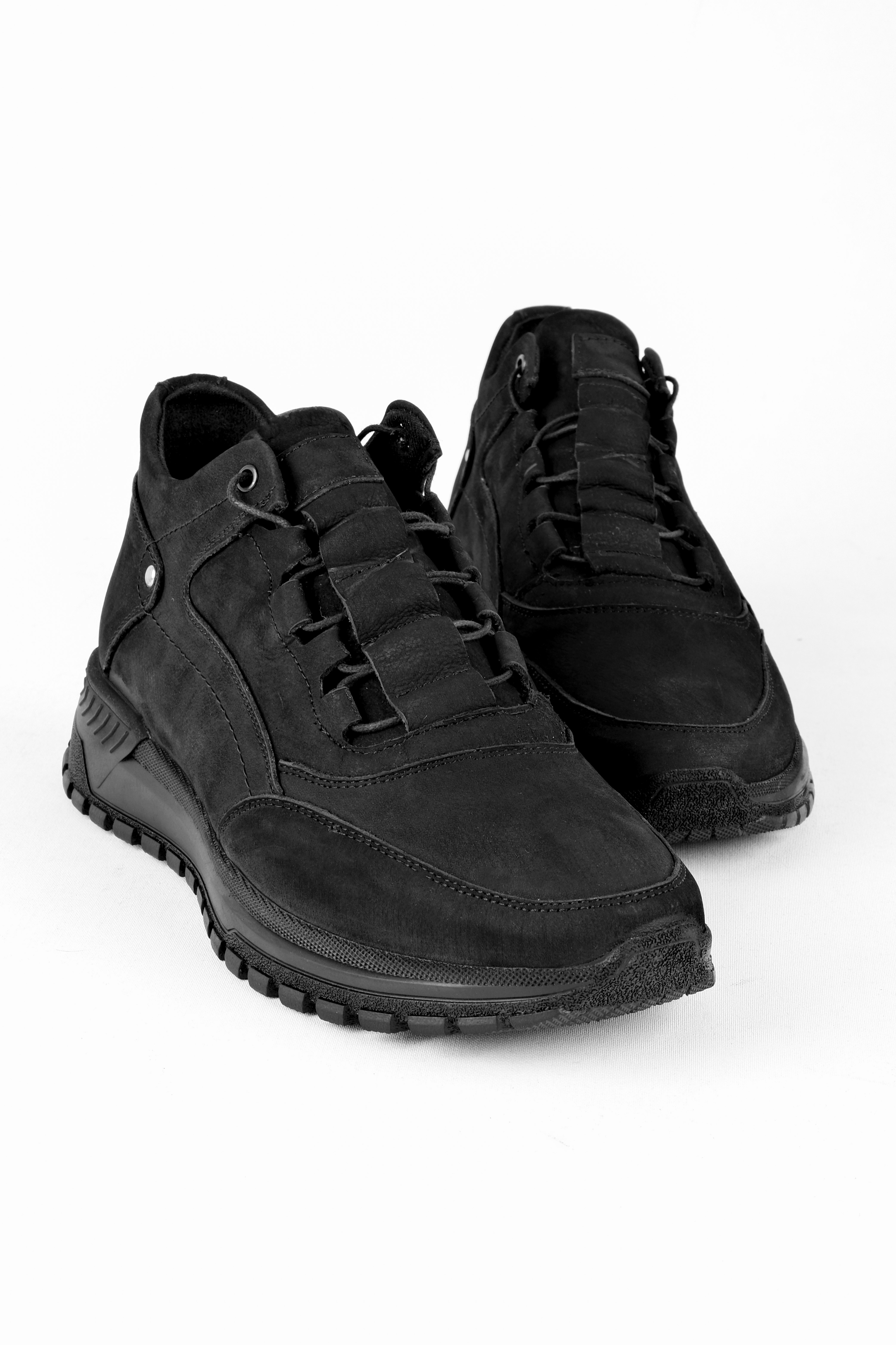 Raxel Hakiki Deri Erkek Ayakkabı Yarım Kısa Bot - S.Siyah