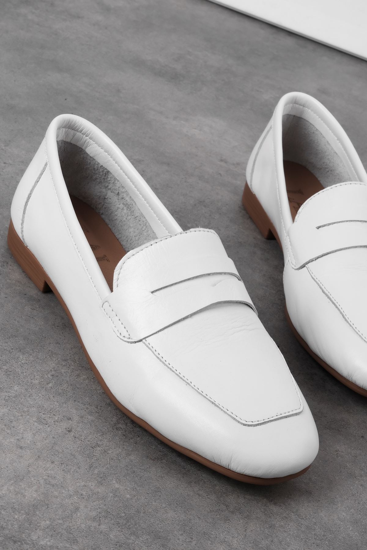 Villy Kadın Hakiki Deri Detaylı Babet Ayakkabı Loafer 3774