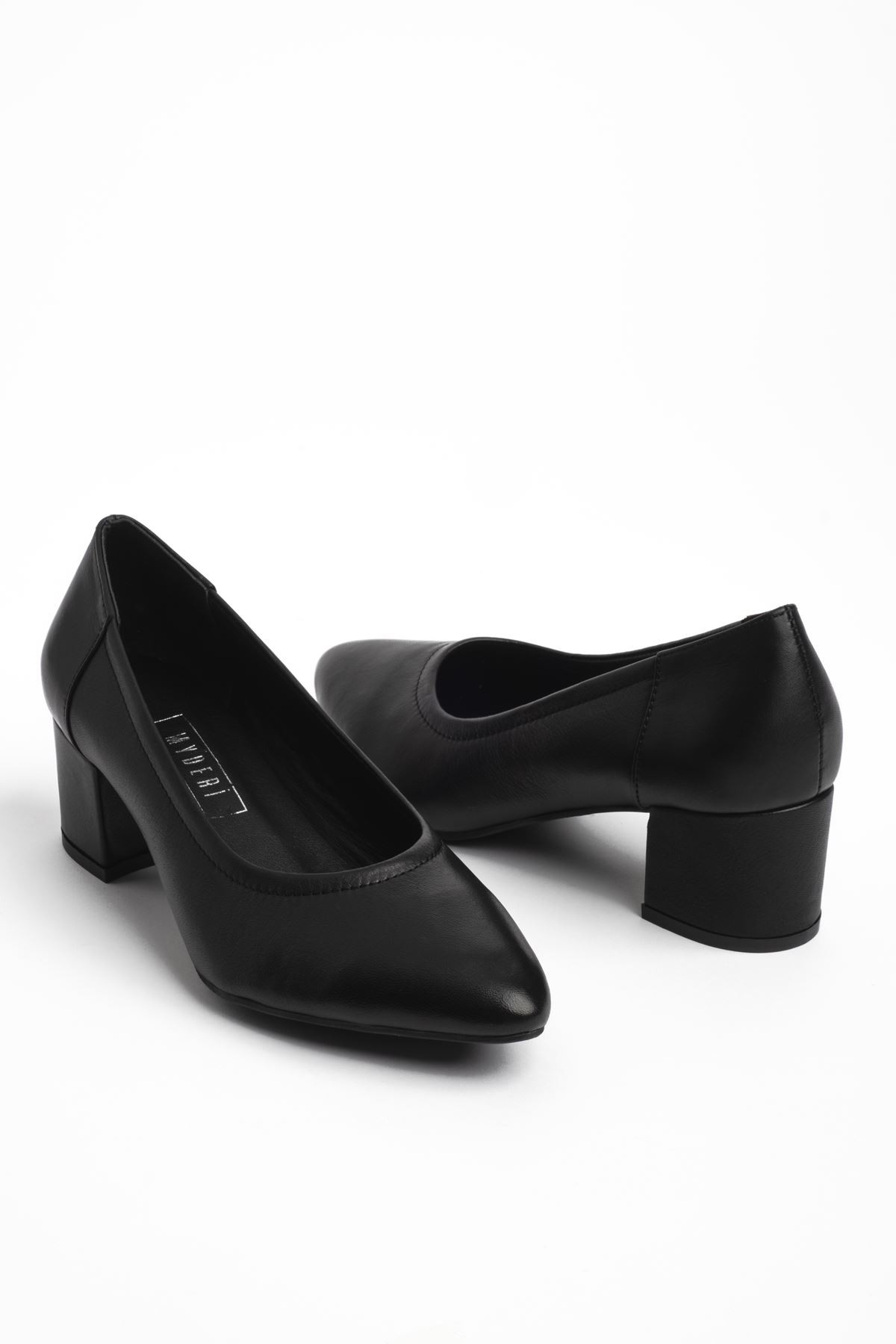 Virtus Kadın Hakiki Deri Topuklu Ayakkabı (b3043) - Siyah