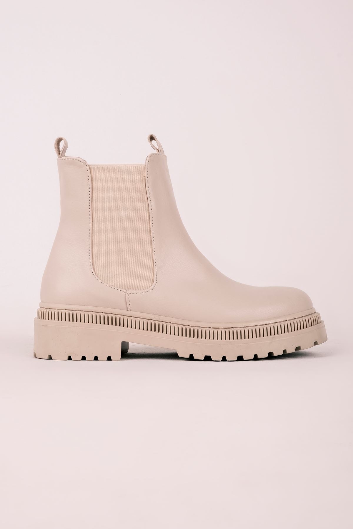 Zeze Kadın Lasikli Kısa Chealse Bot - Krem