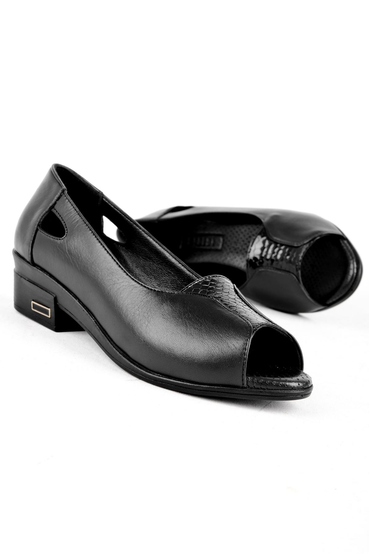 Rolvy Kadın Hakiki Deri Günlük Ayakkabı B3180 - Siyah