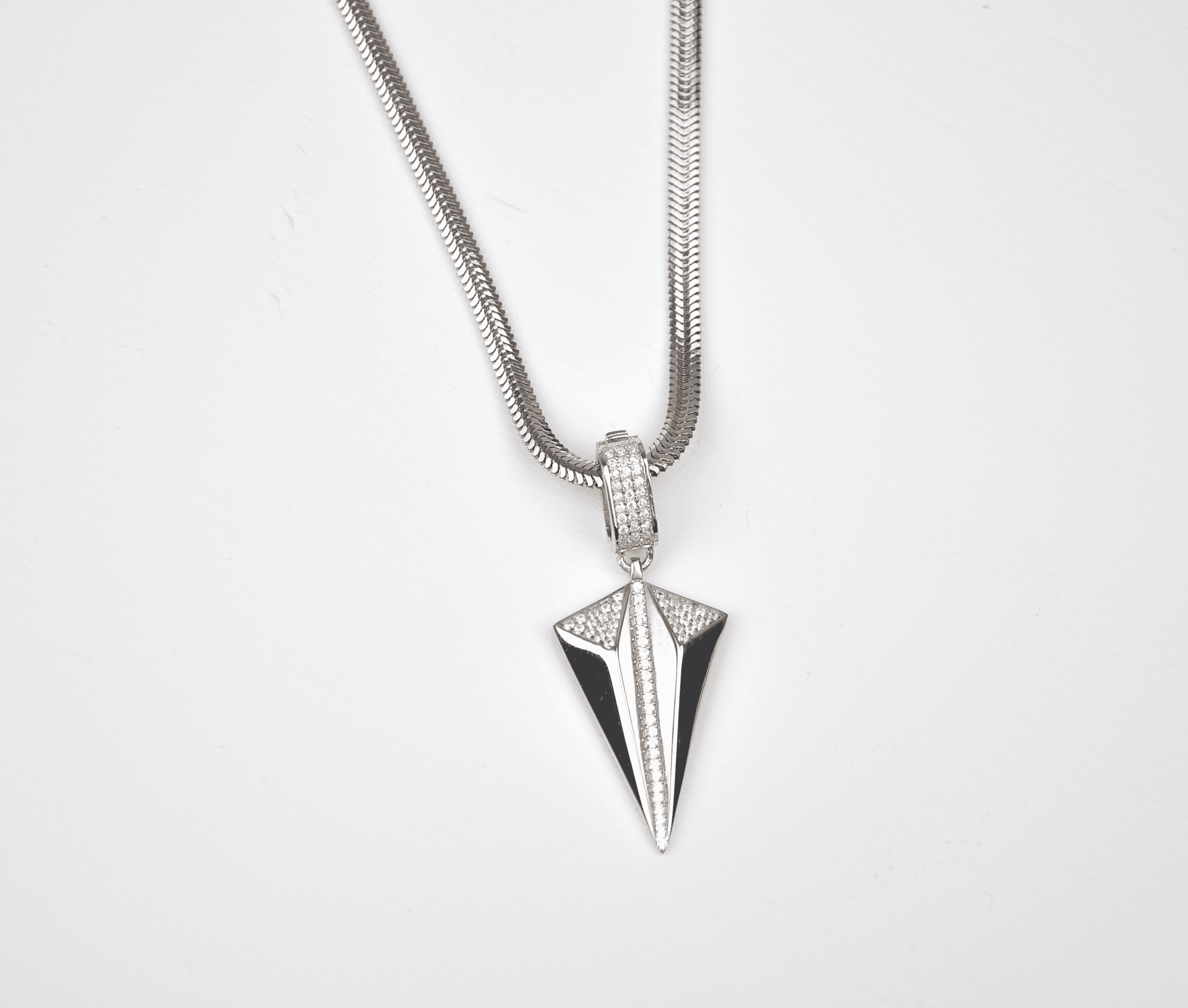 925 Ayar Gümüş (Silver) Piramit Charm Kadın Kolye