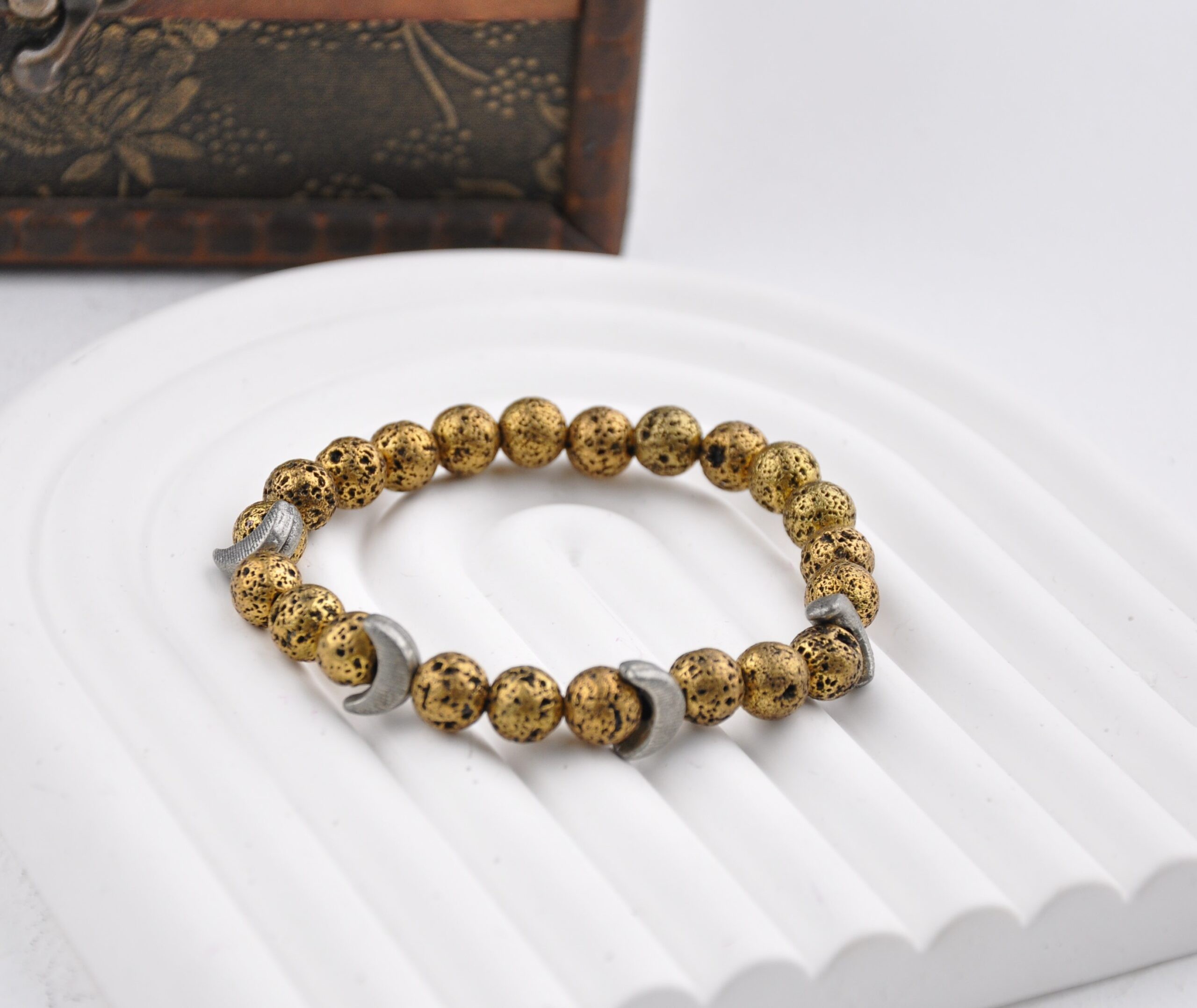 10 MM Lav Taşı Doğal Taş Unisex Bileklik