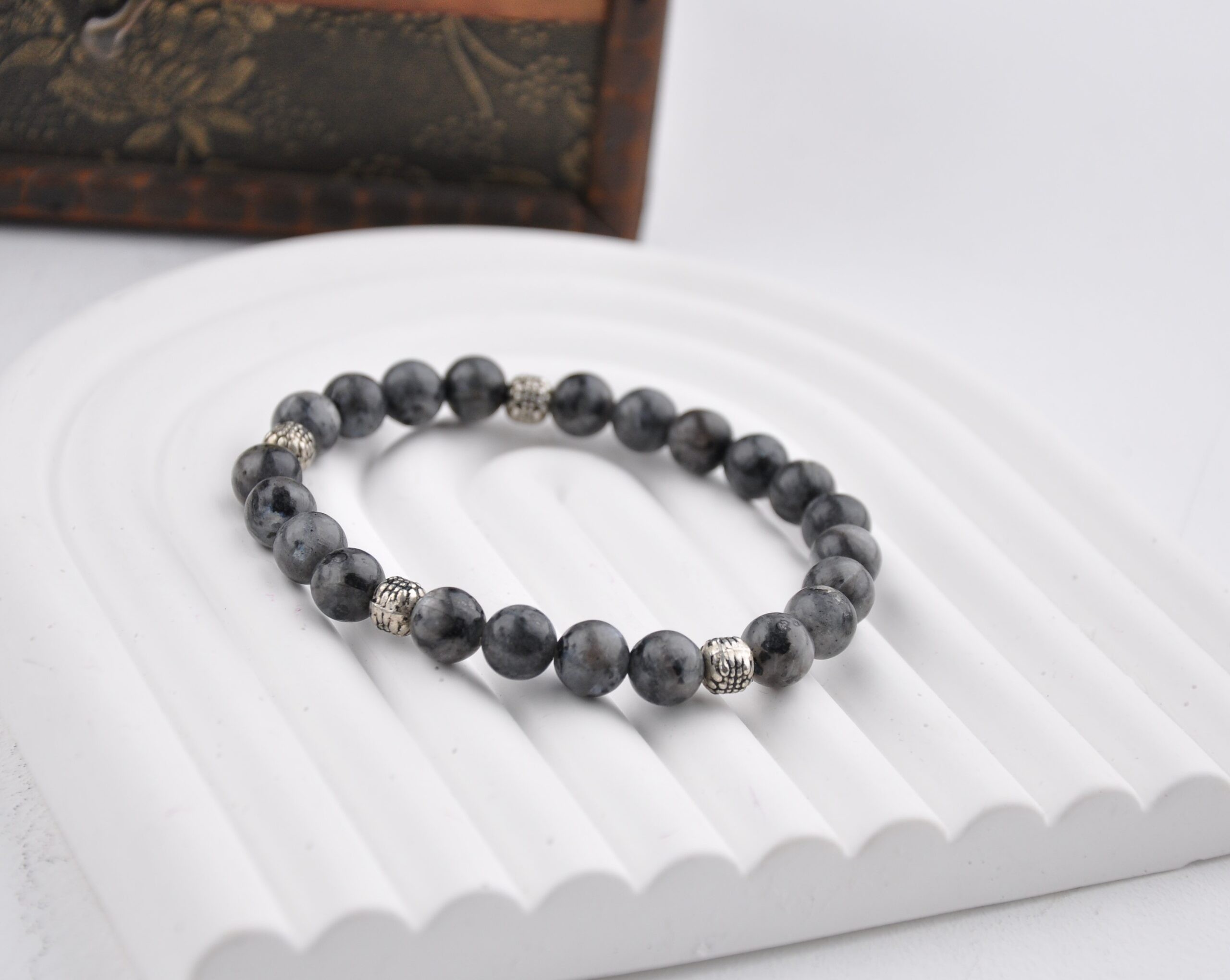 10 MM Siyah Kaplan Gözü Doğal Taş  Unisex  Bileklik