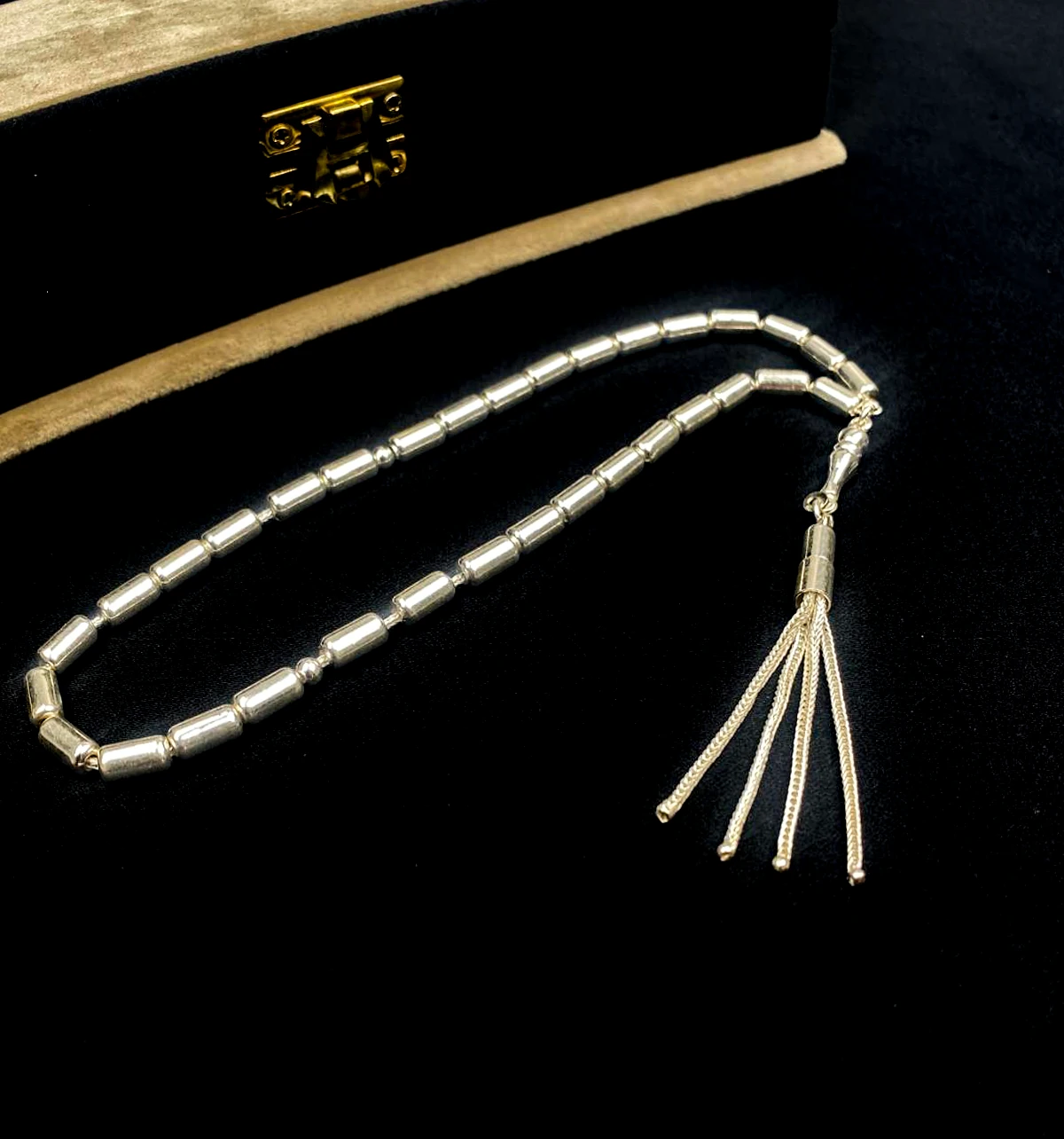 925 Ayar Kapsül Kesim Gümüş (SİLVER) Tesbih