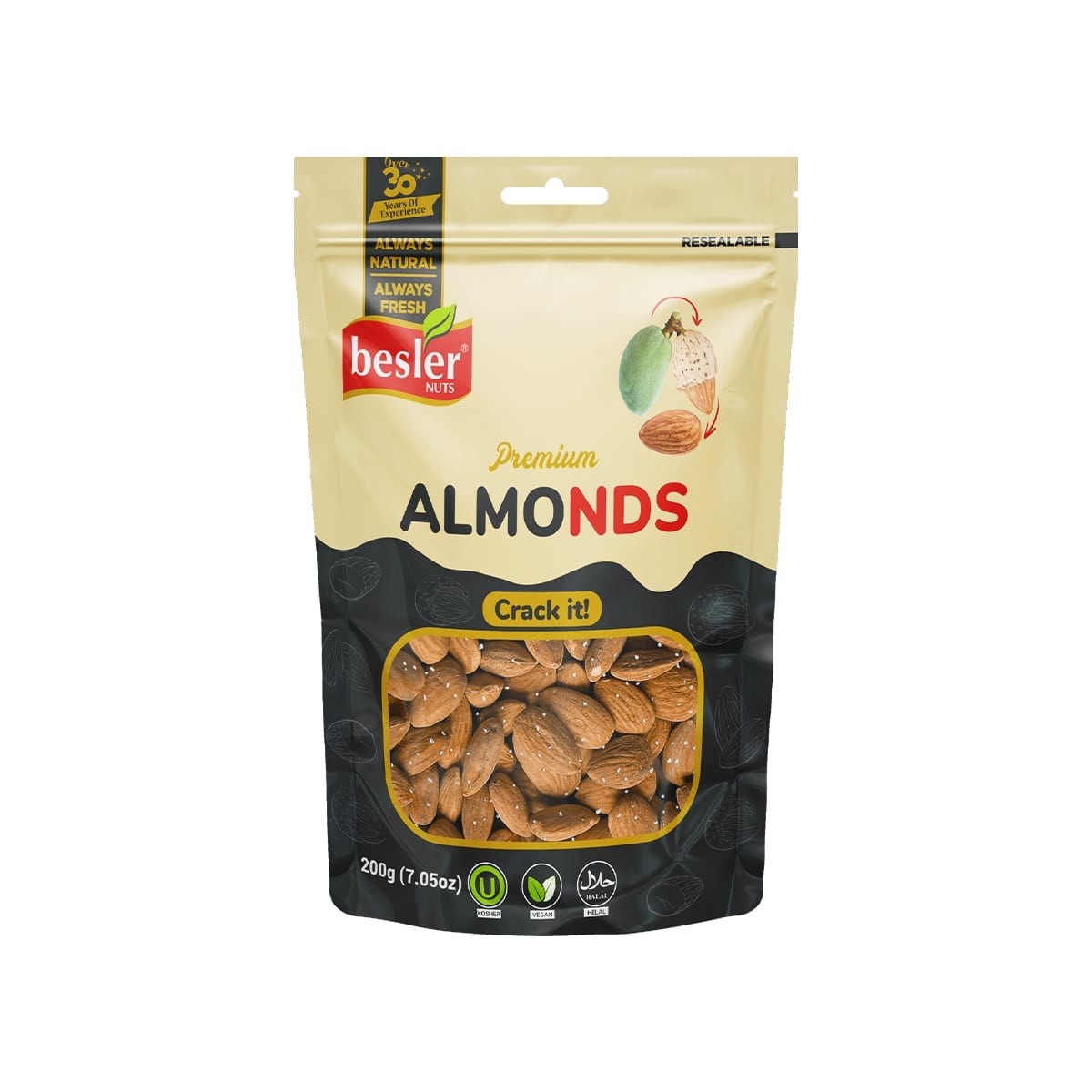 Jumbo Kavrulmuş Badem 200 Gr.