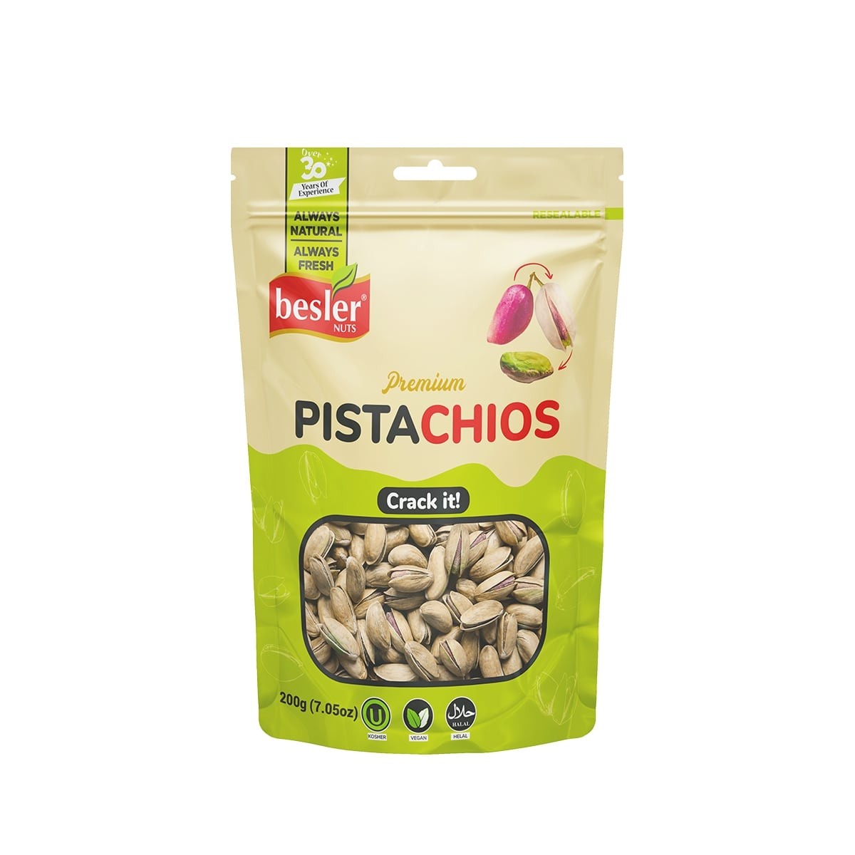 Jumbo Kavrulmuş Ana Çıtlak Antep Fıstığı 200 Gr.