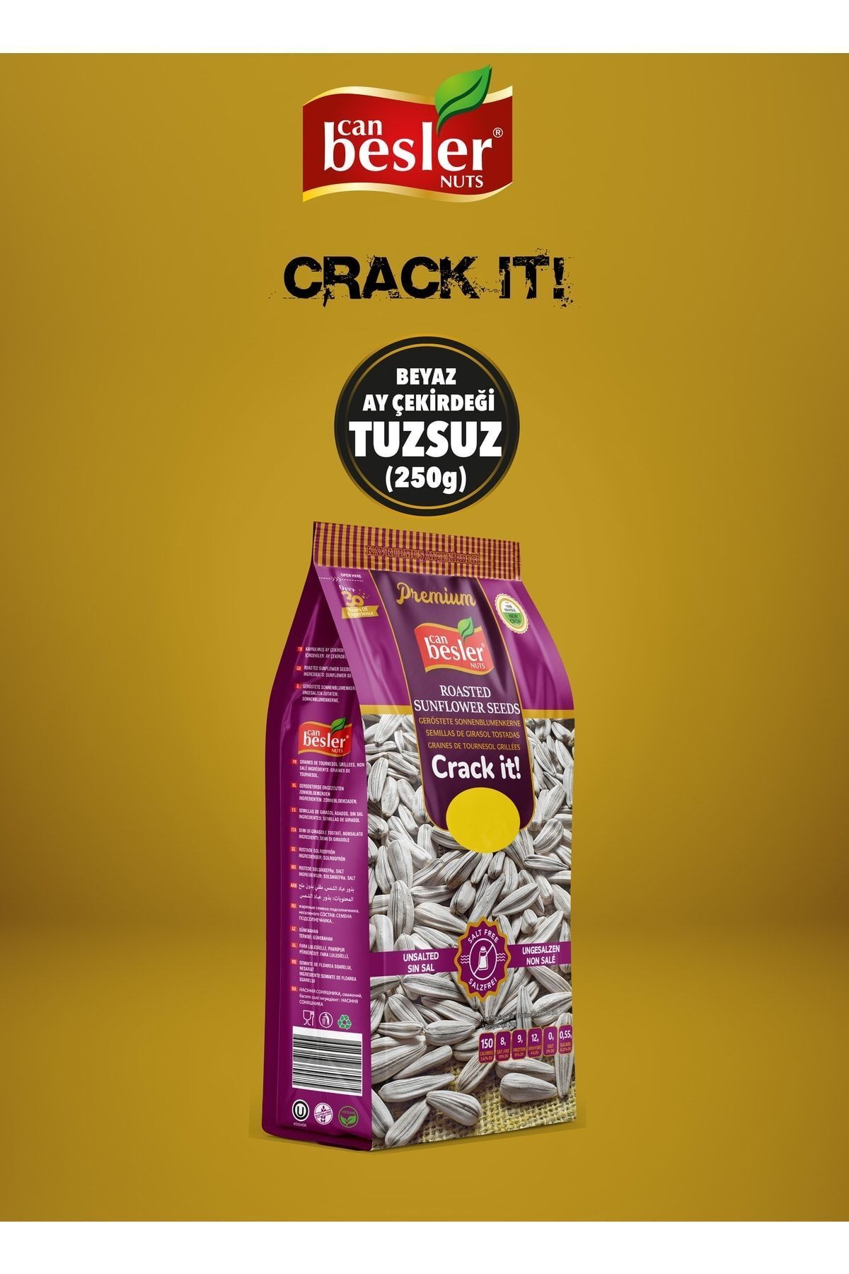 Beyaz Ay Çekirdeği Jumbo 250 Gr. Tuzsuz.