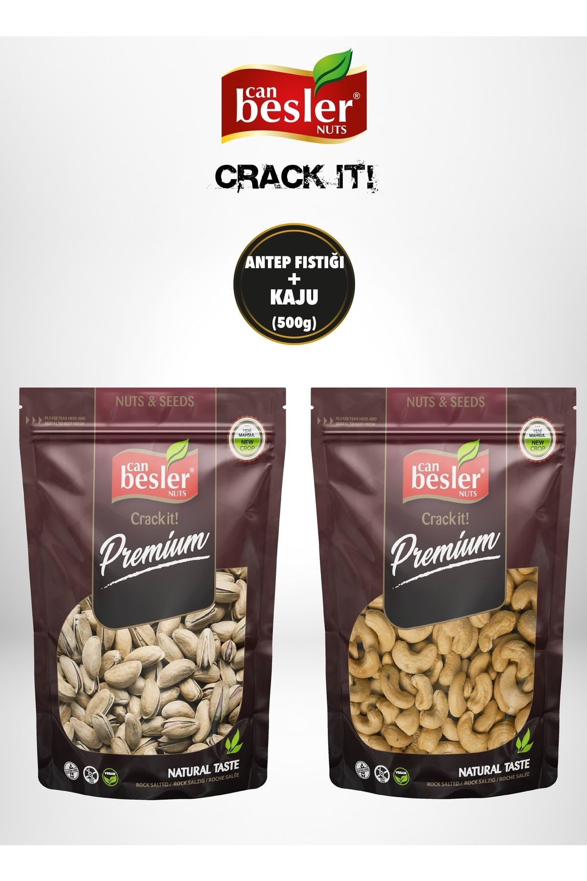 Jumbo Antep Fıstığı 500 Gr. + Jumbo Kaju 500 Gr