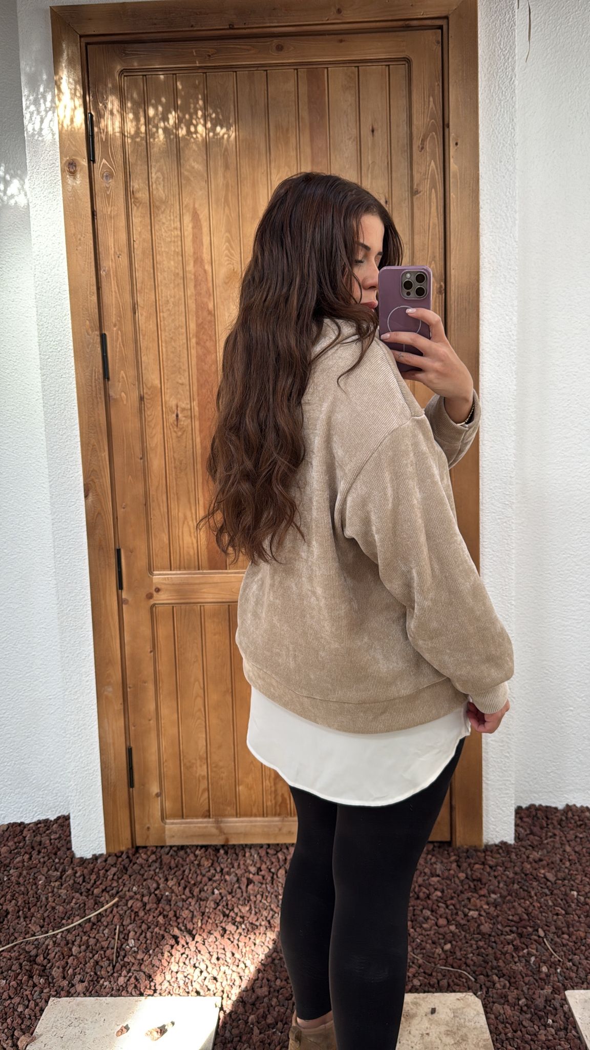 DÜĞME DETAY KADİFE SWEAT