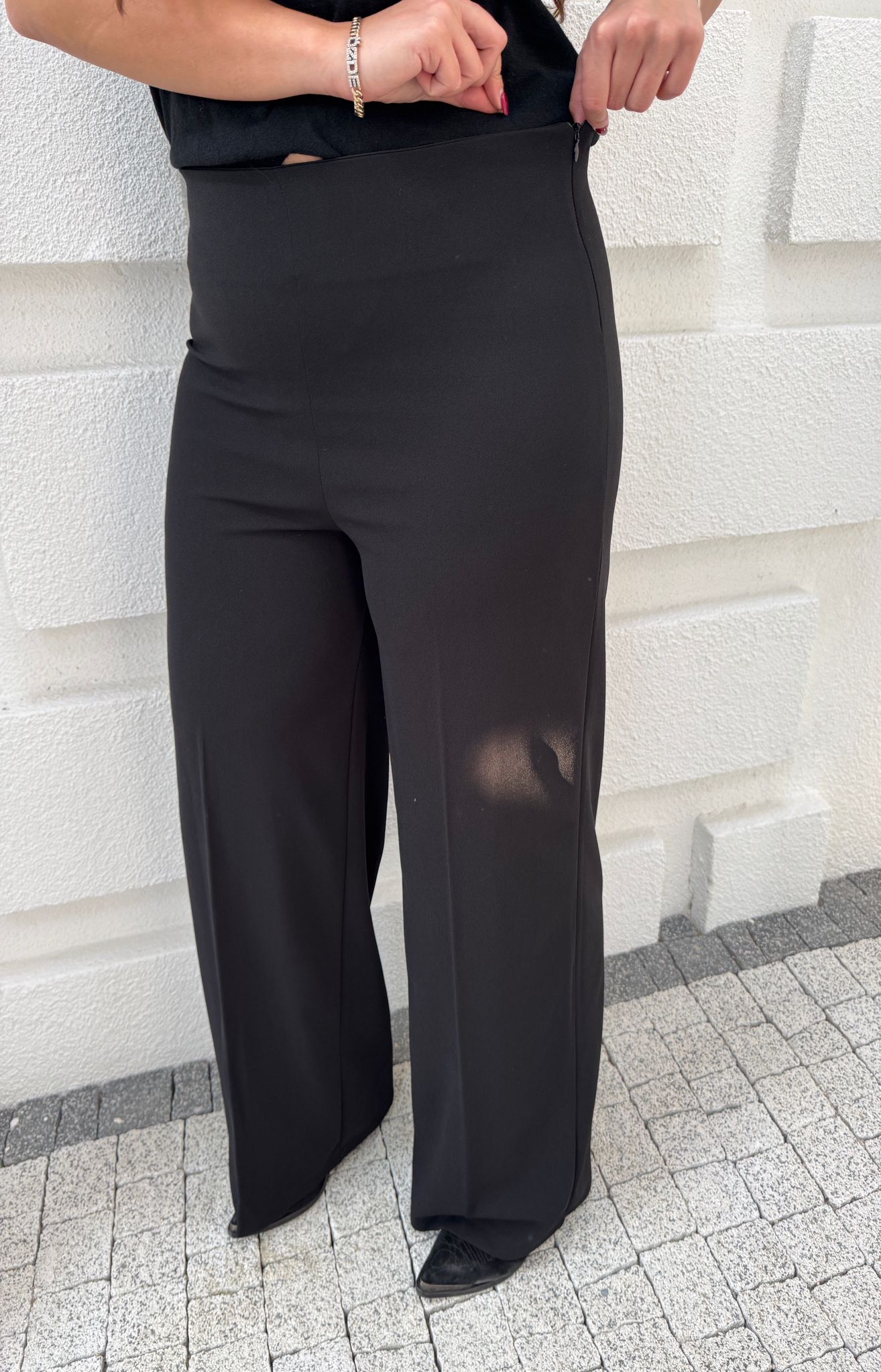 KREP PALAZZO PANTOLON 