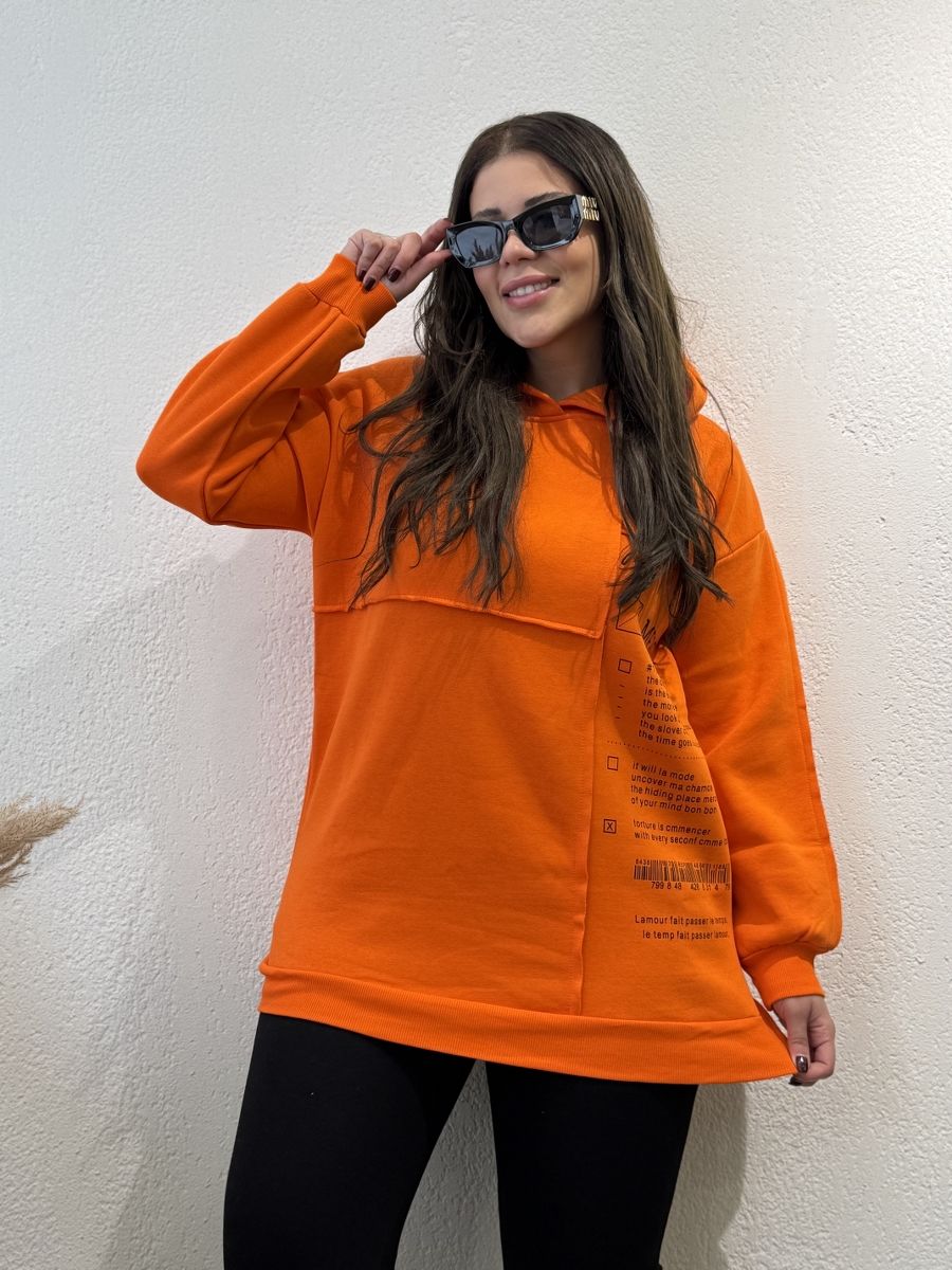 Mercı Sweatshirt Turuncu
