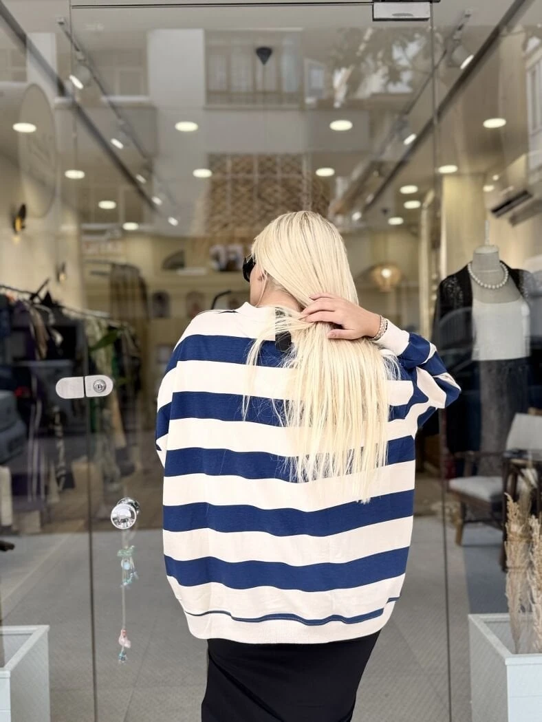 KALIN YAN ÇİZGİLİ SWEAT