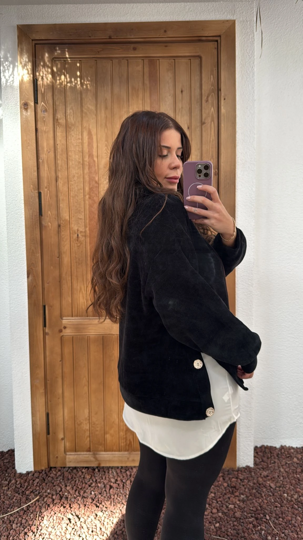 DÜĞME DETAY KADİFE SWEAT