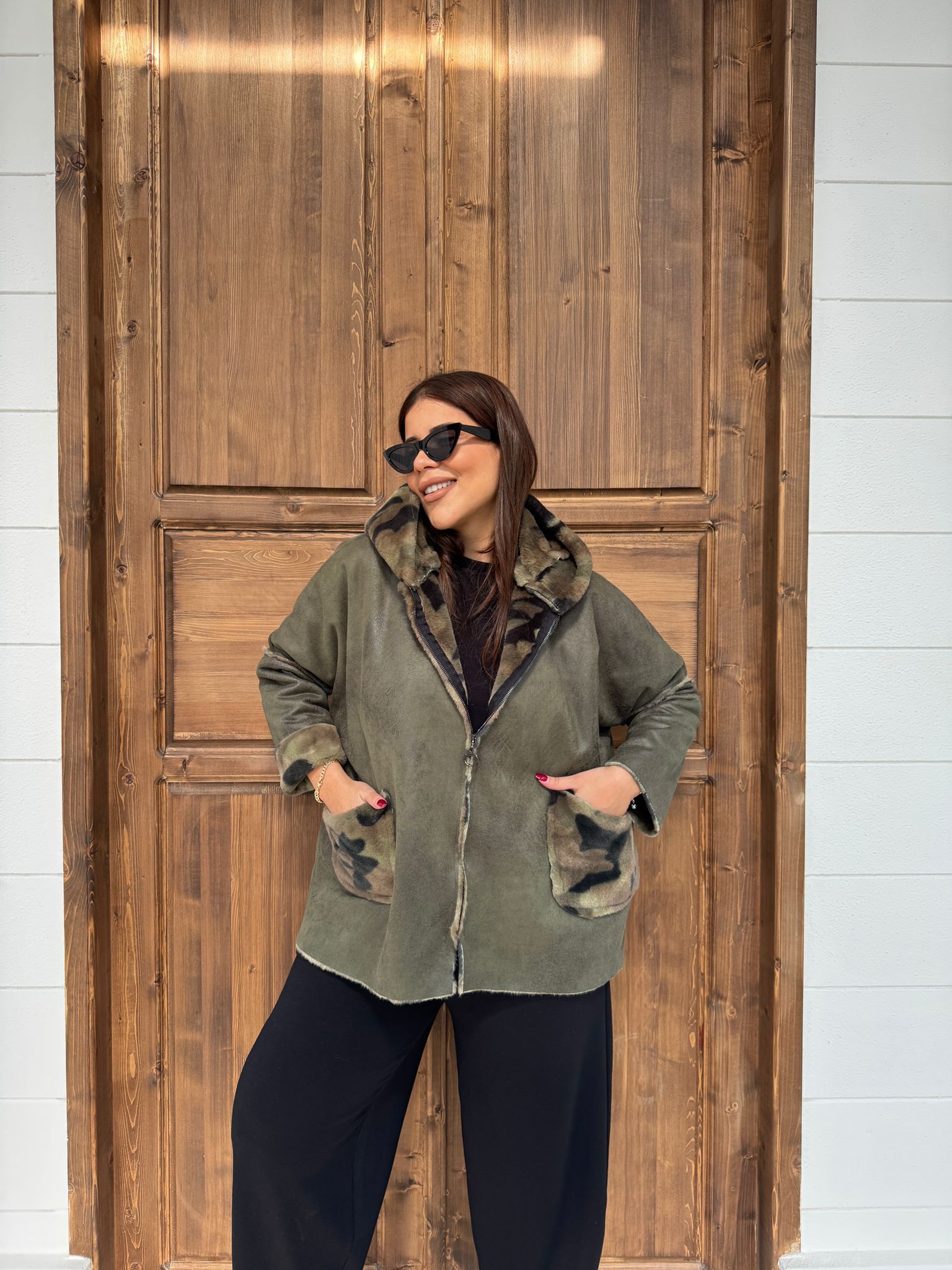 KAMUFLAJ DESEN İÇİ POLARLI KABAN