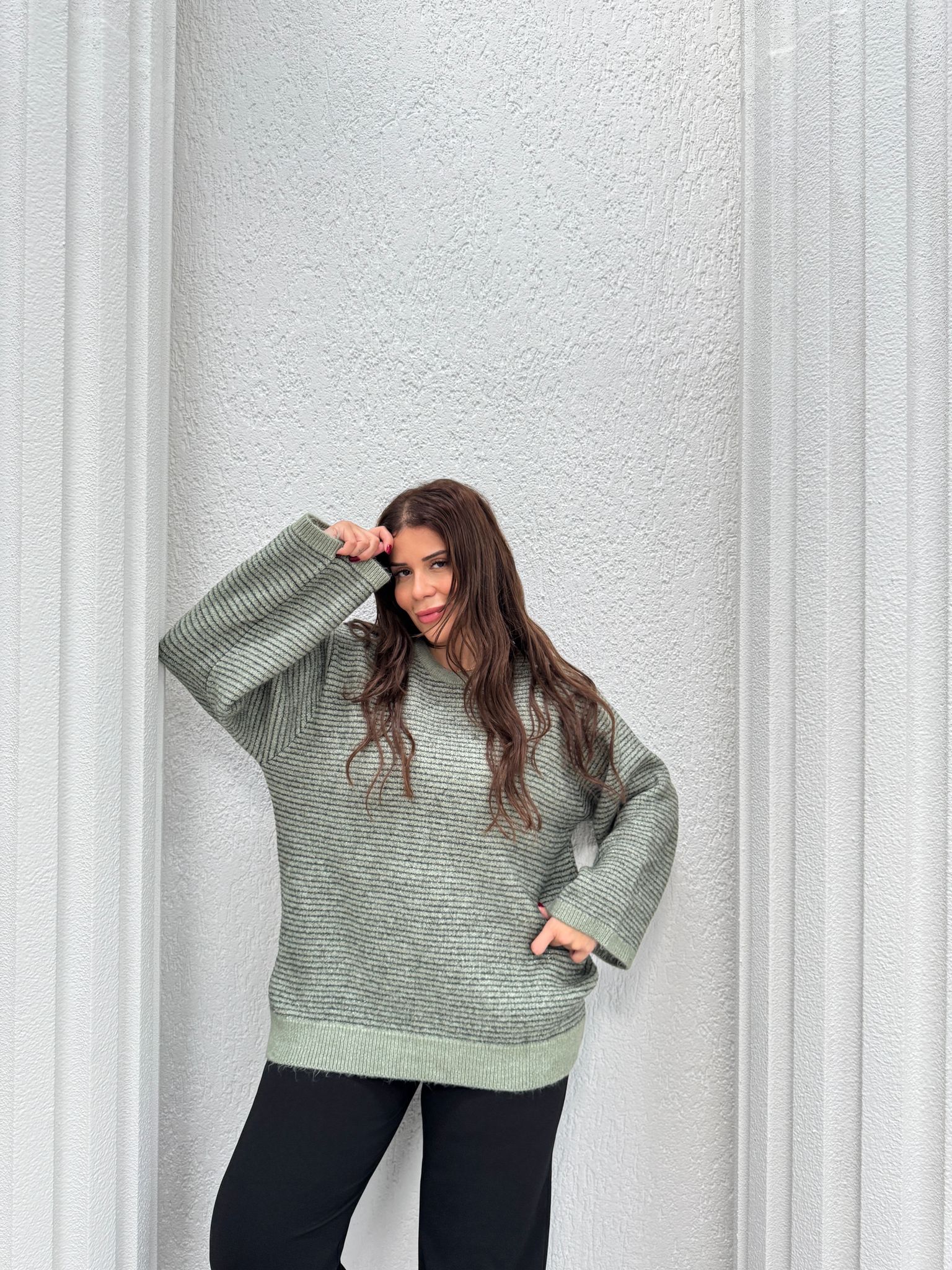 SİMLİ ÇİZGİLİ KAZAK