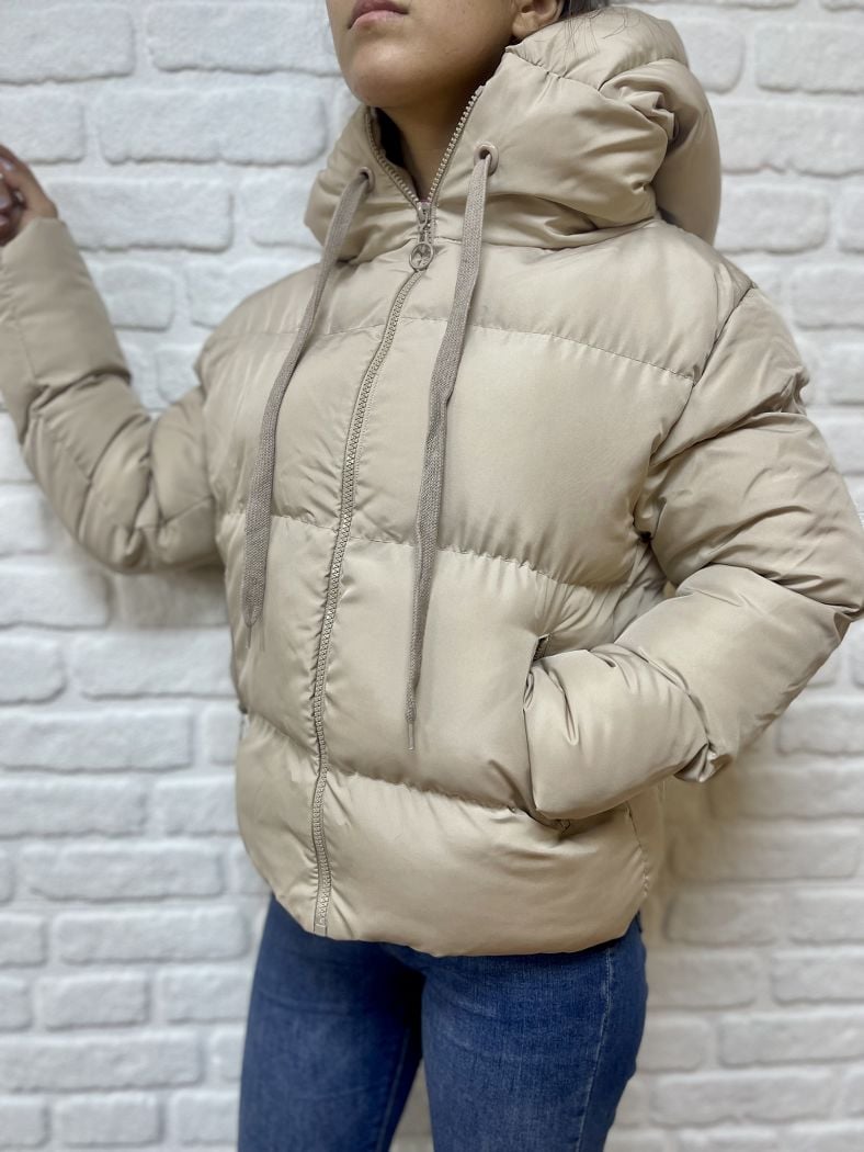 Şişme Mont Bej Rengi