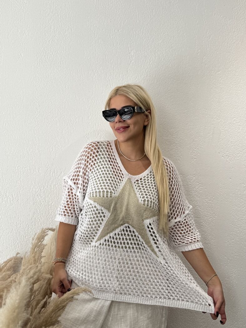 SİMLİ YILDIZ FİLE DESEN TRİKO