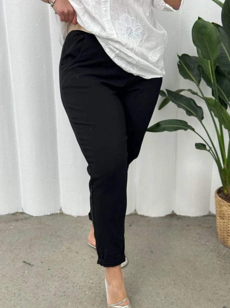 PARLAK TOKALI KEMERLİ İTALYAN PANTOLON