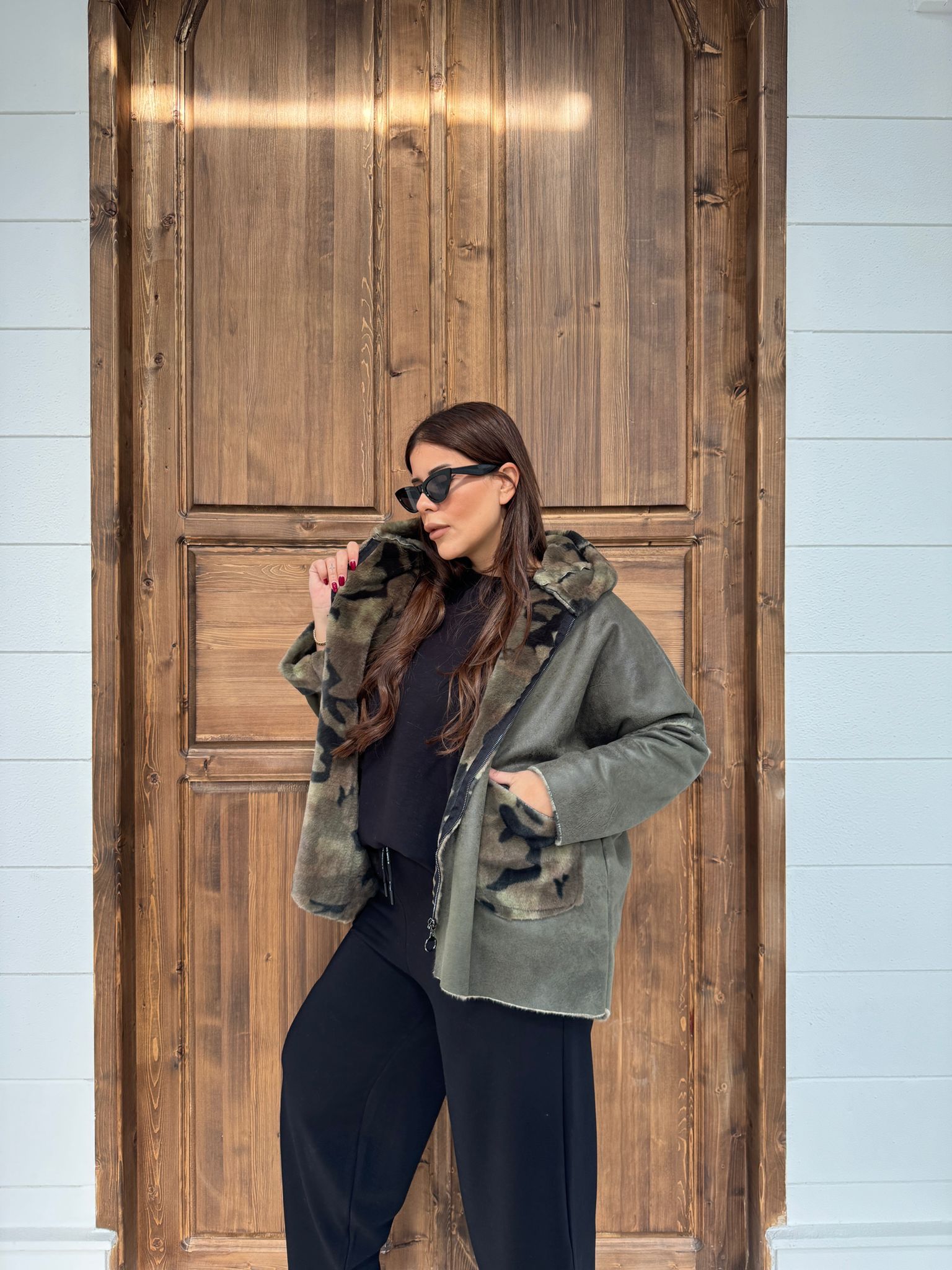 KAMUFLAJ DESEN İÇİ POLARLI KABAN