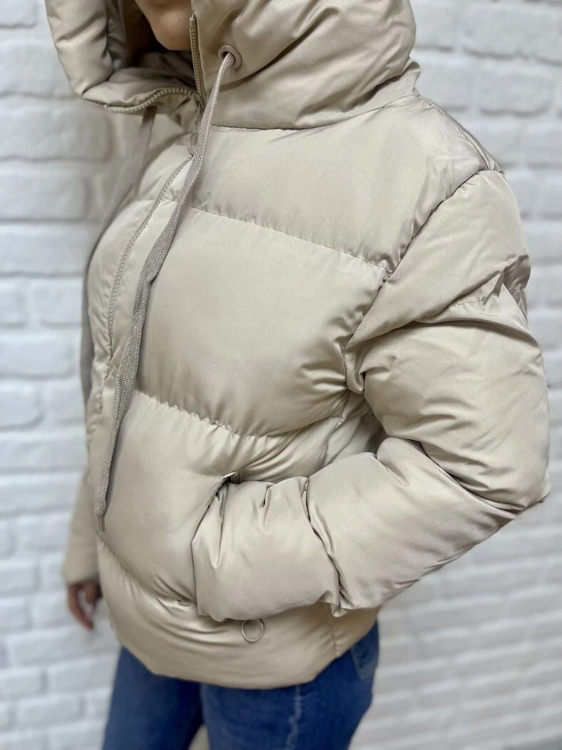 Şişme Mont Bej Rengi