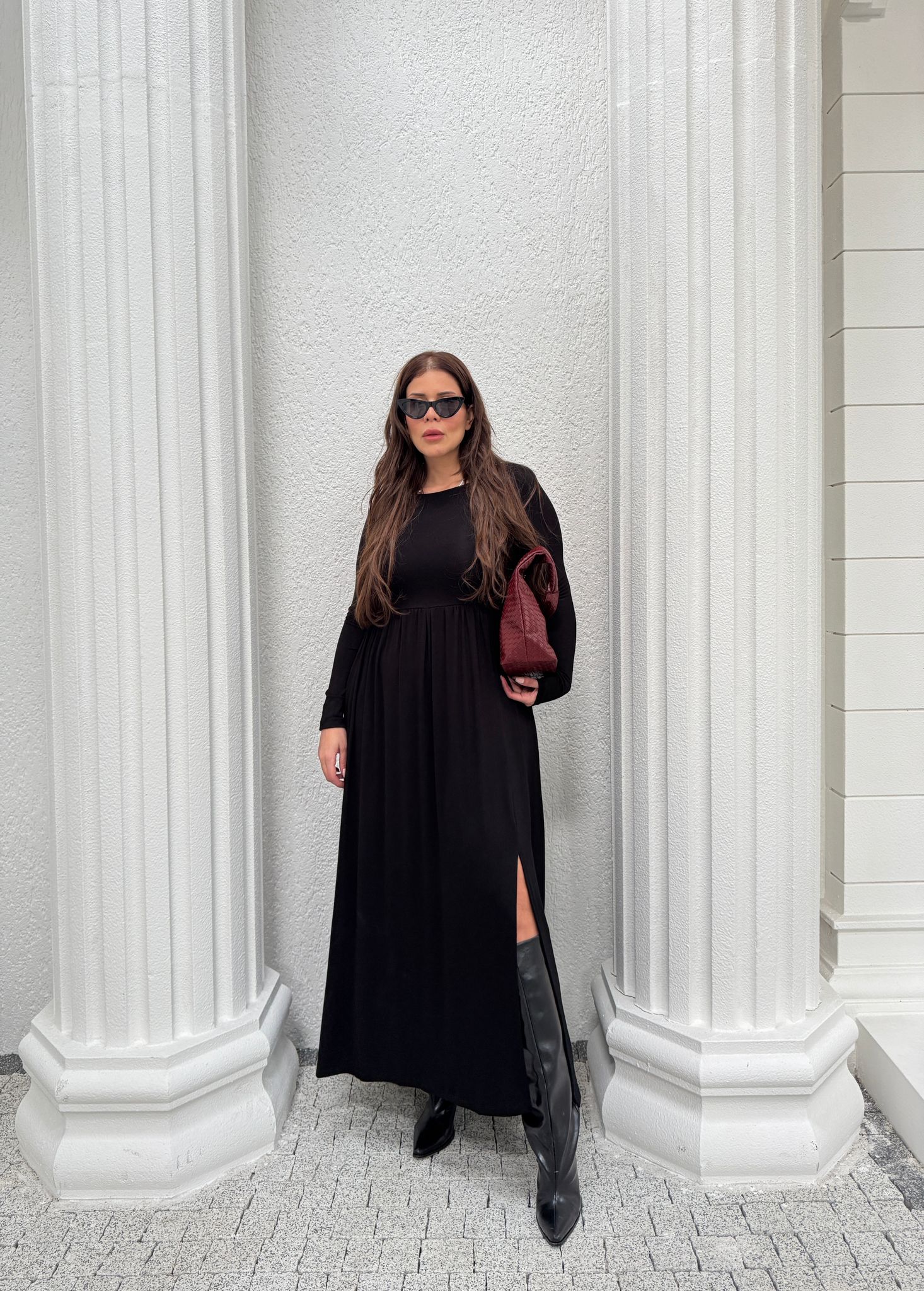 ÇELİK TRİKO BANTLI ELBİSE