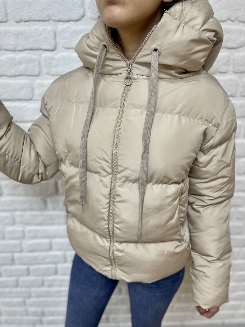 Şişme Mont Bej Rengi