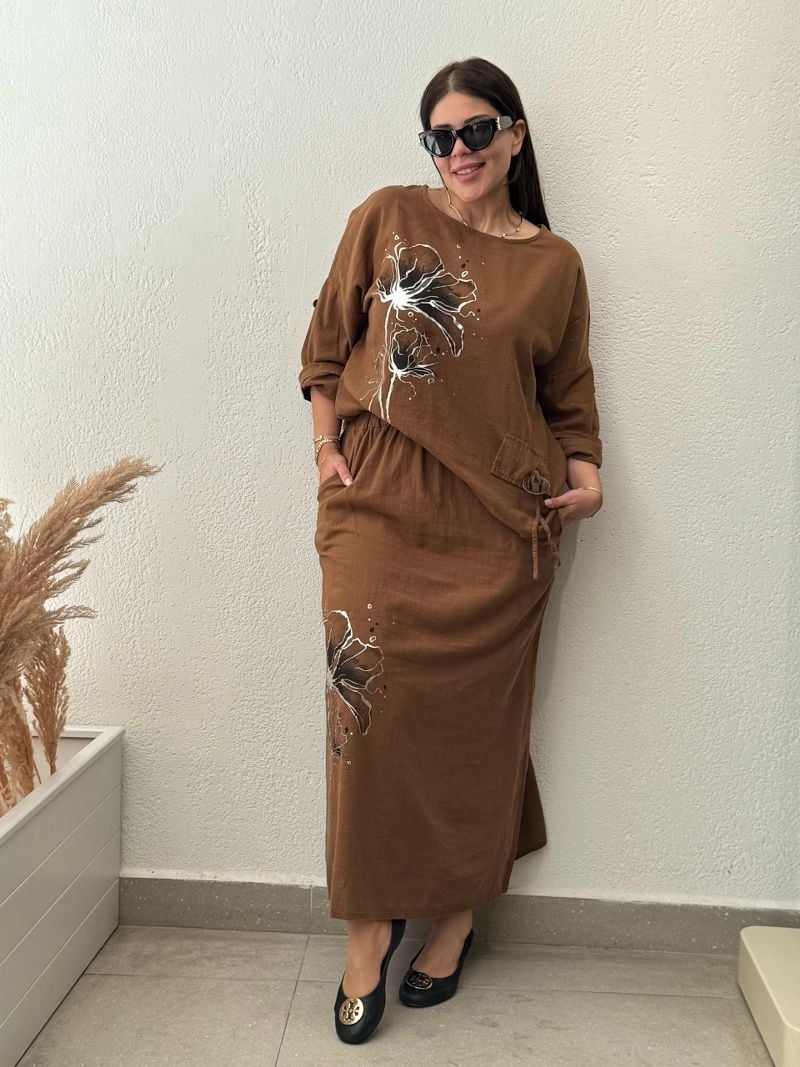 BASKILI BLUZLU ETEK TAKIM