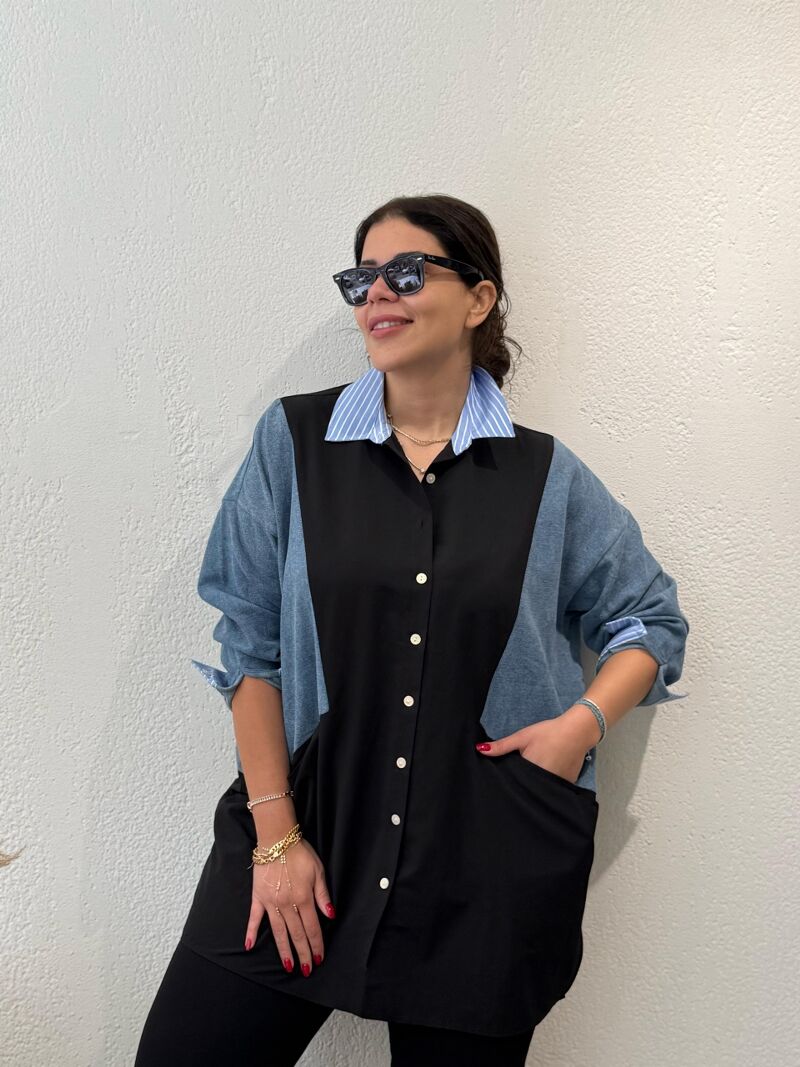 DENDEN GÖMLEK (YAKASI SİYAH)