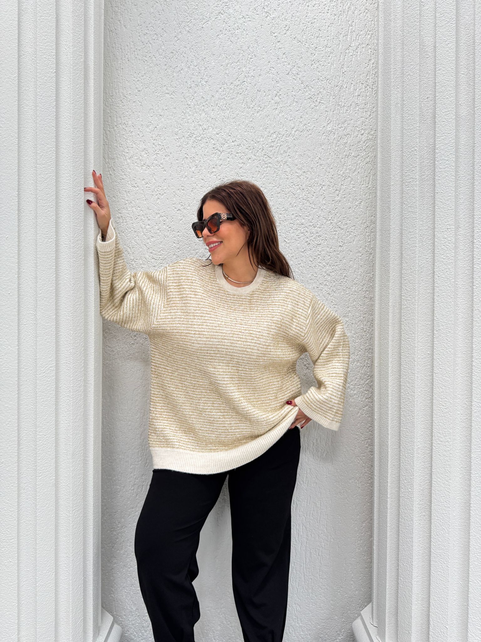 SİMLİ ÇİZGİLİ KAZAK