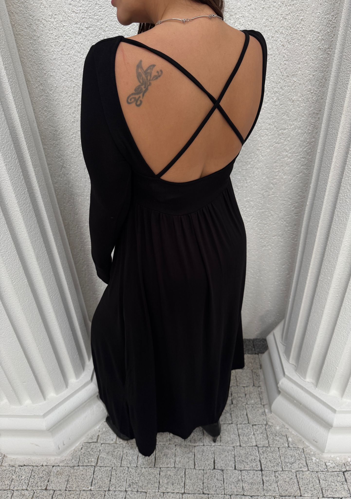 ÇELİK TRİKO BANTLI ELBİSE