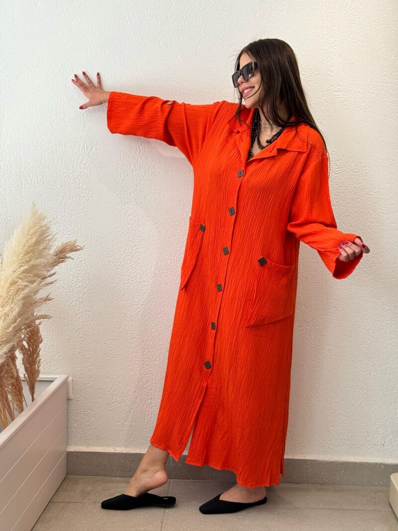 PAMUKLU ALVARLI CEP ELBİSE