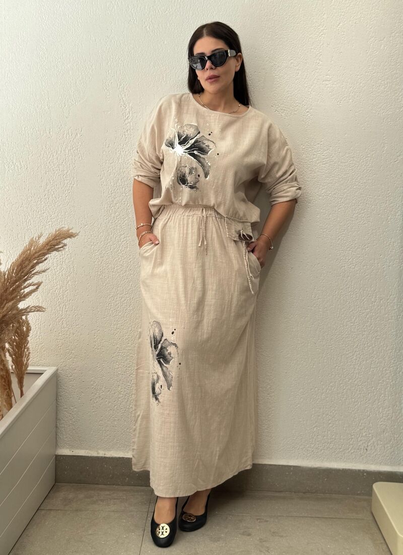 BASKILI BLUZLU ETEK TAKIM