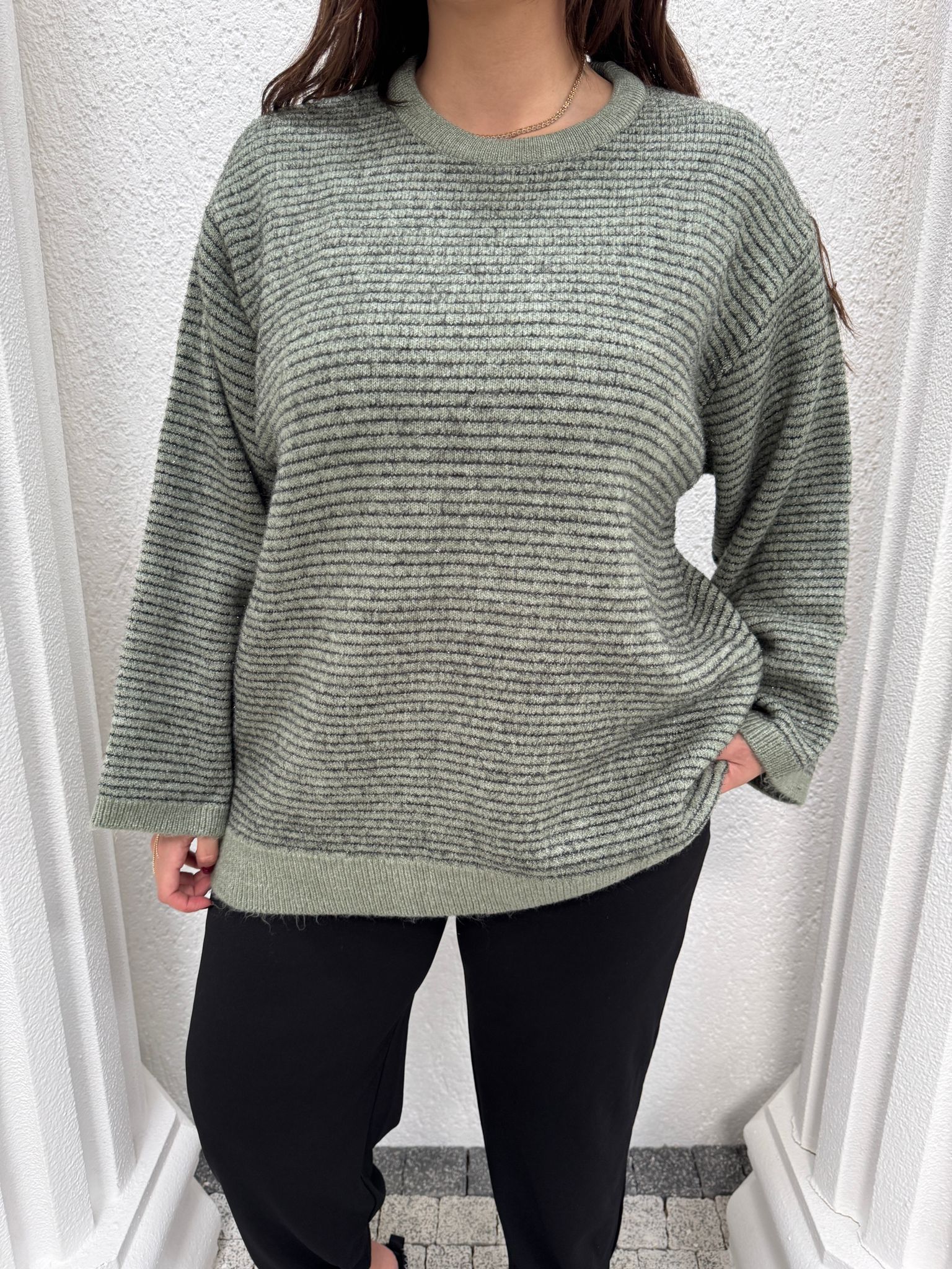 SİMLİ ÇİZGİLİ KAZAK