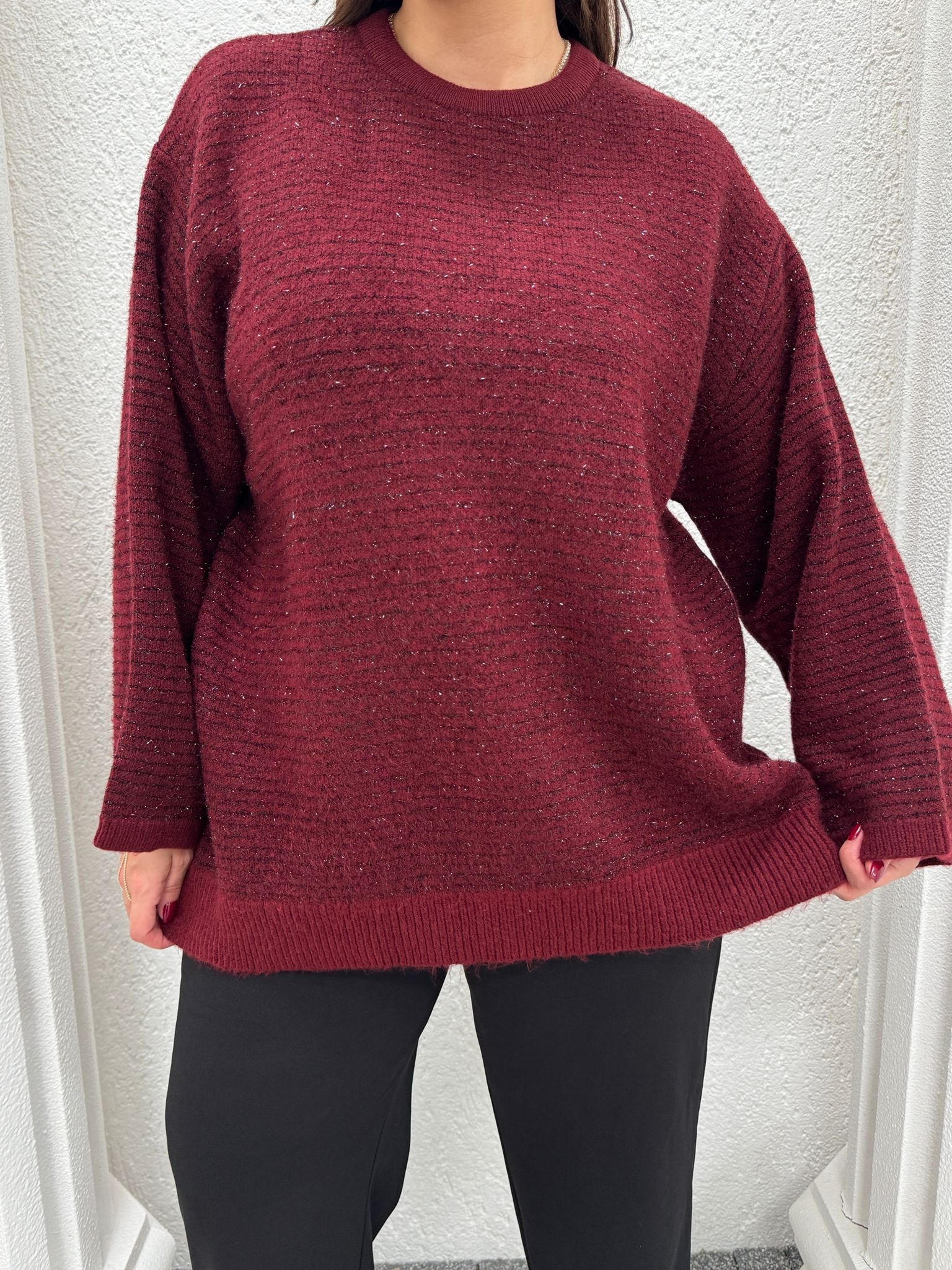 SİMLİ ÇİZGİLİ KAZAK