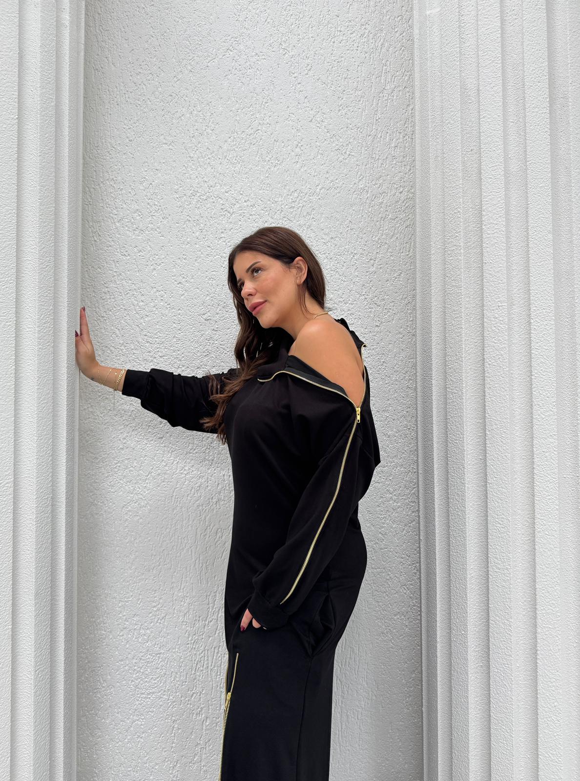 İKİ İPLİK FERMUAR DETAY ELBİSE