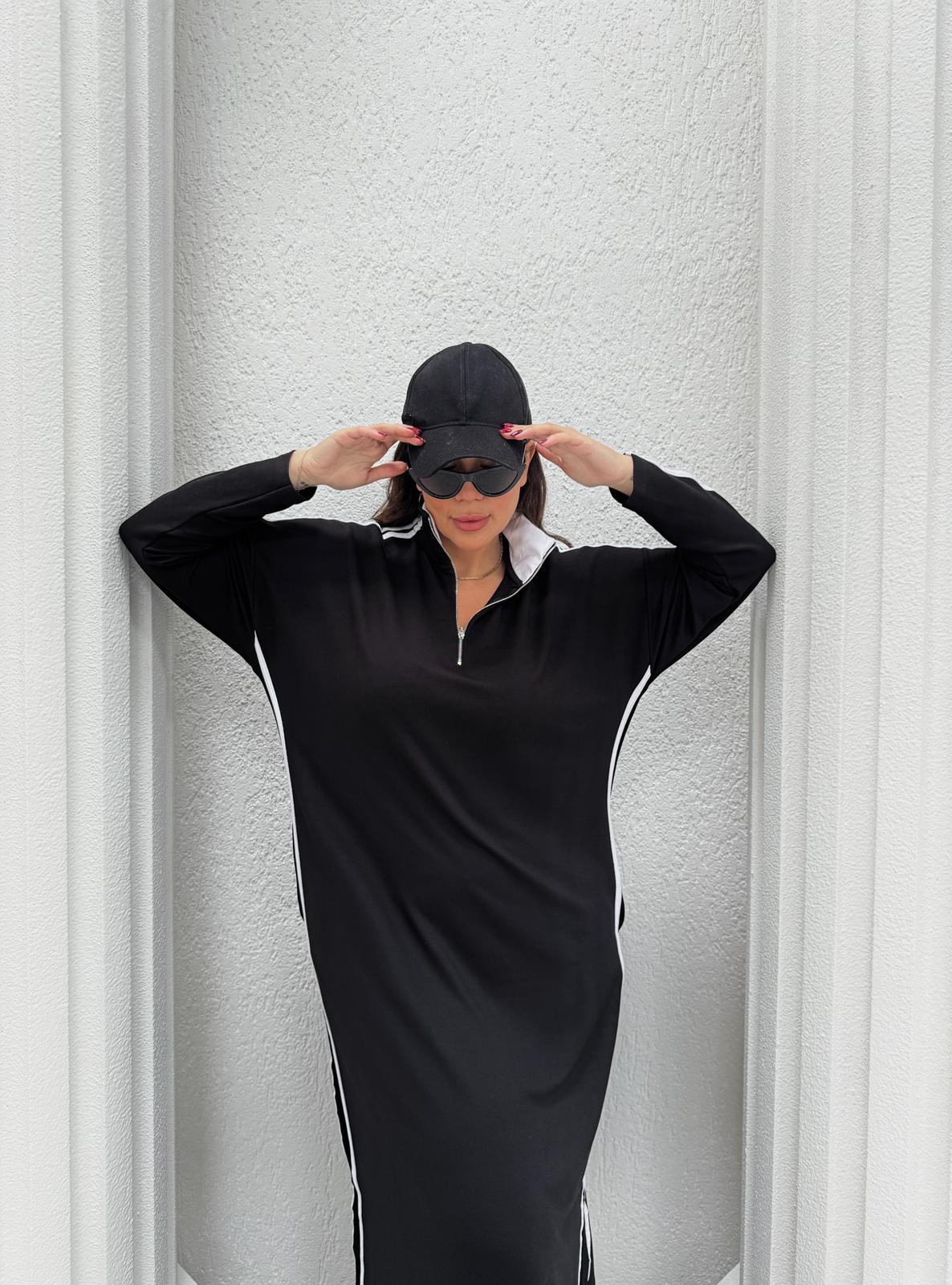 ŞERİTLİ SWEAT ELBİSE