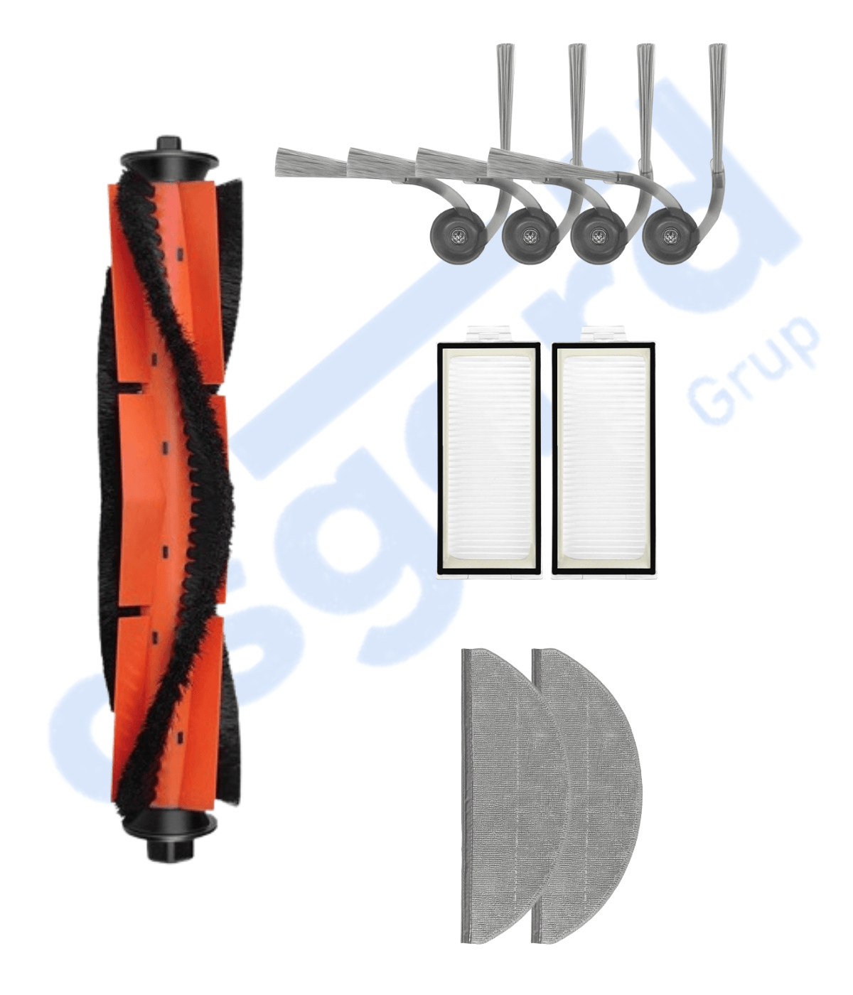 ROBOROCK S8 PRO/S8 PRO+/Q8+/Q8 MAX PRO+ Uyumlu 1 Ana Fırça 4 Yan Fırça 2 Filtre 2 Mop