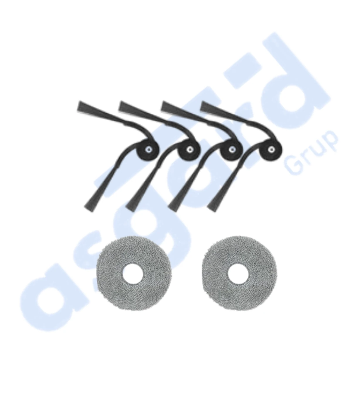 Roborock Saros 10- Saros 10R Uyumlu 4 Yan Fırça 2 Mop