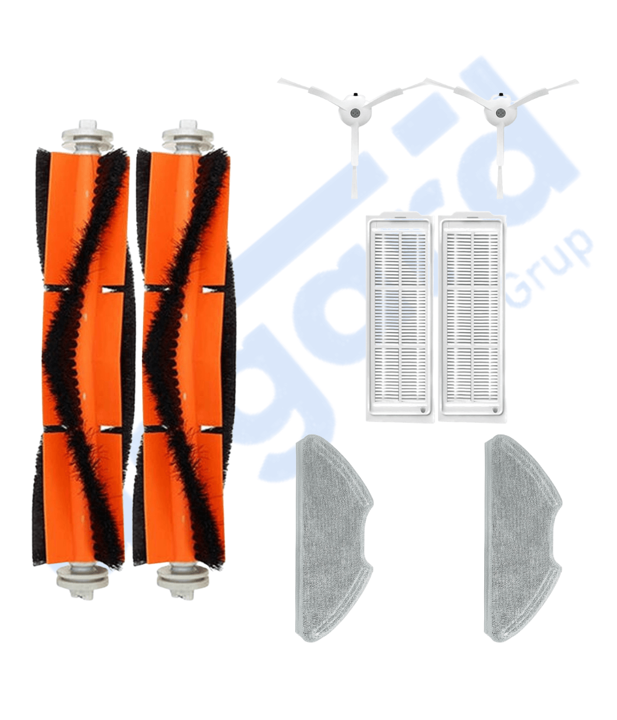 Xiaomi Mop 2 Pro (MJST1SHW) -Mop 2 Lite Uyumlu 2 Ana Fırça 2 Yan Fırça 2 Filtre 2 Mop