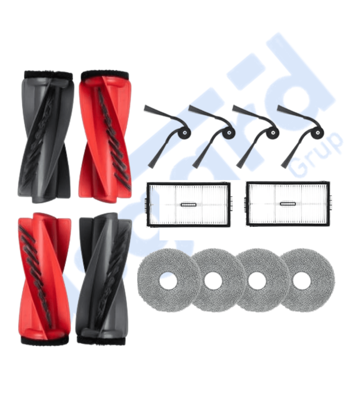Roborock Saros 10R Uyumlu 2 Ana Fırça 4 Yan Fırça 2 Filtre 4 Mop