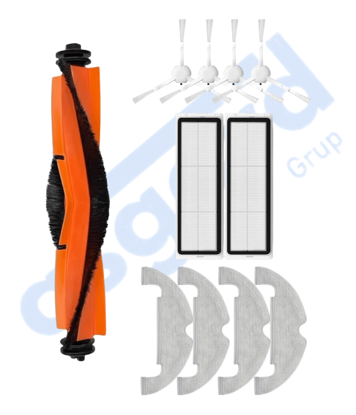 XİAOMİ MOP 2 ULTRA – X10 – D10 PLUS – D10S PLUS – D10 PLUS GEN 2 UYUMLU 1 Ana Fırça 4 Yan Fırça 2 Filtre 4 Mop