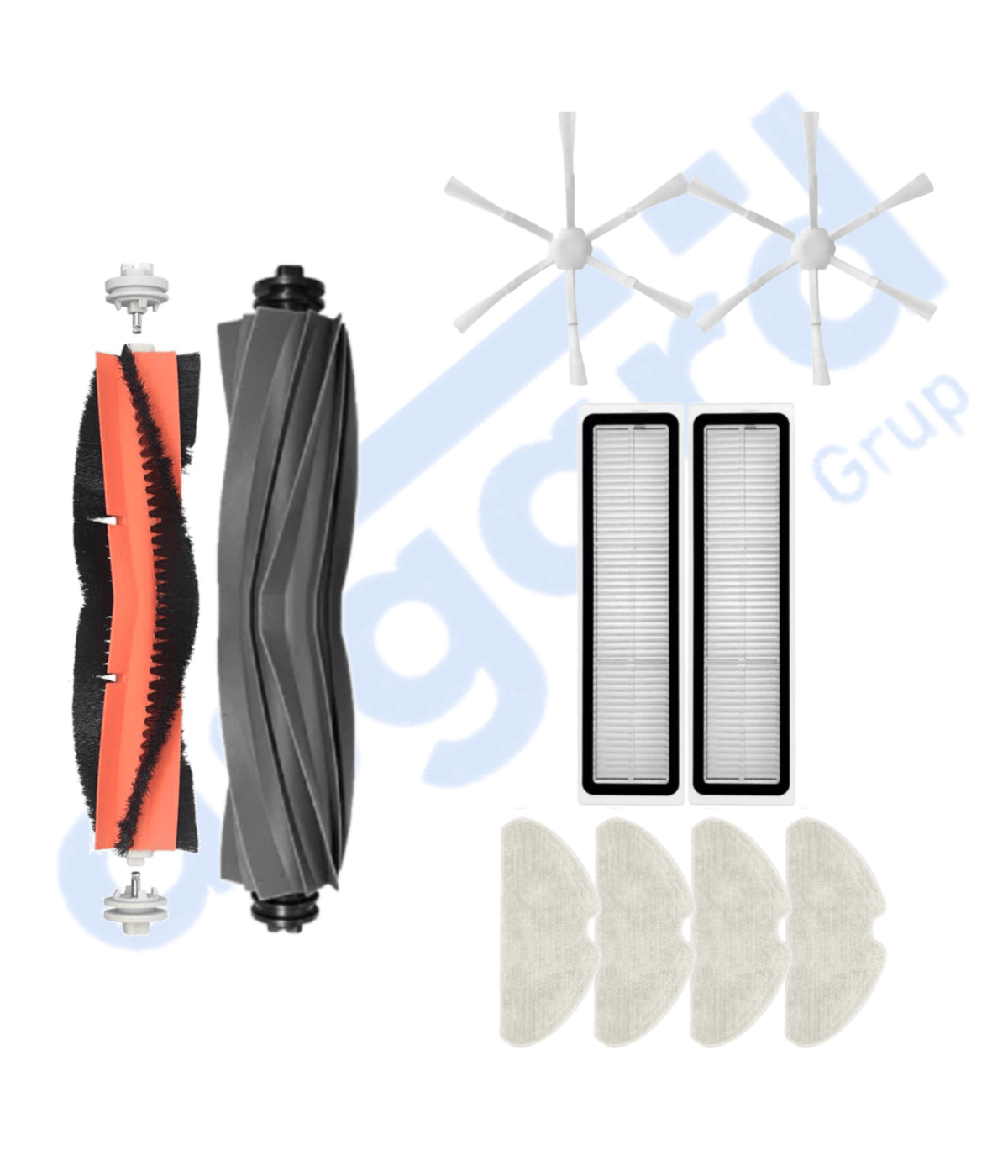 DREAME D10S, D10S PRO, D9 MAX GEN 2 UYUMLU 2 Ana Fırça 2 Yan Fırça 2 Filtre 4 Mop