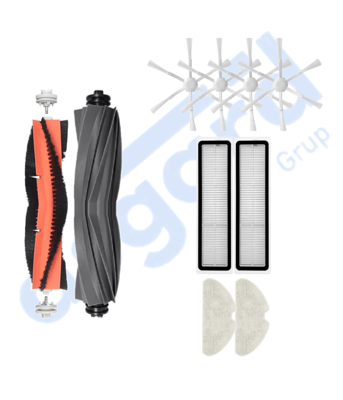 DREAME D10S, D10S PRO, D9 MAX GEN 2 UYUMLU 2 Ana Fırça 4 Yan Fırça 2 Filtre 2 Mop