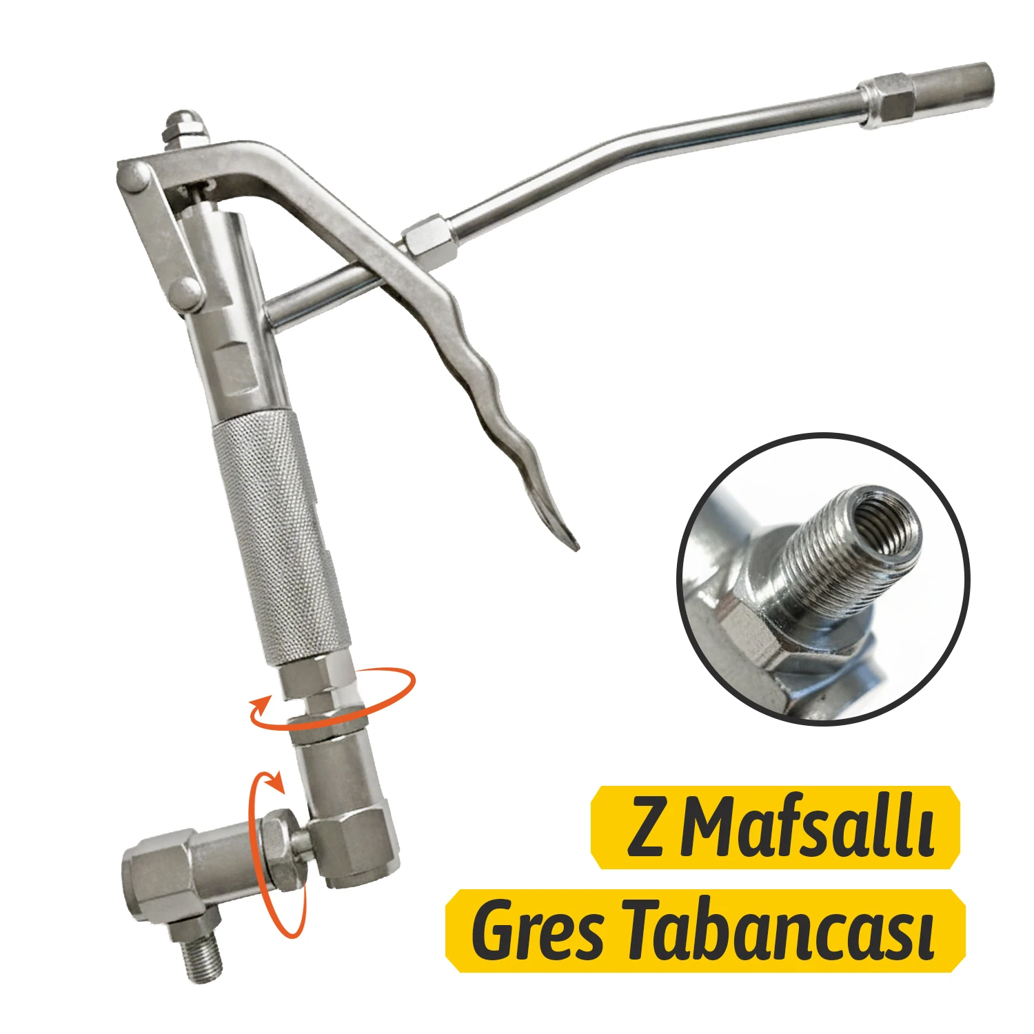 MTGT20 Metal Pnömatik Z Mafsallı Döner Eklemli Gres Tabancası