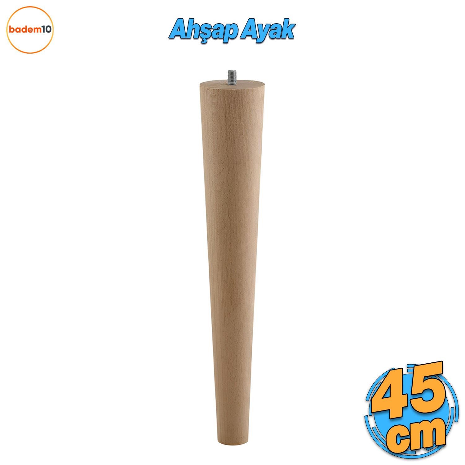 Ahşap Mobilya Ayağı 45 cm Sehpa Zigon Orta Masa Puf Tabure Tv Ünitesi Ayakları M8 Civatalı 45 cm