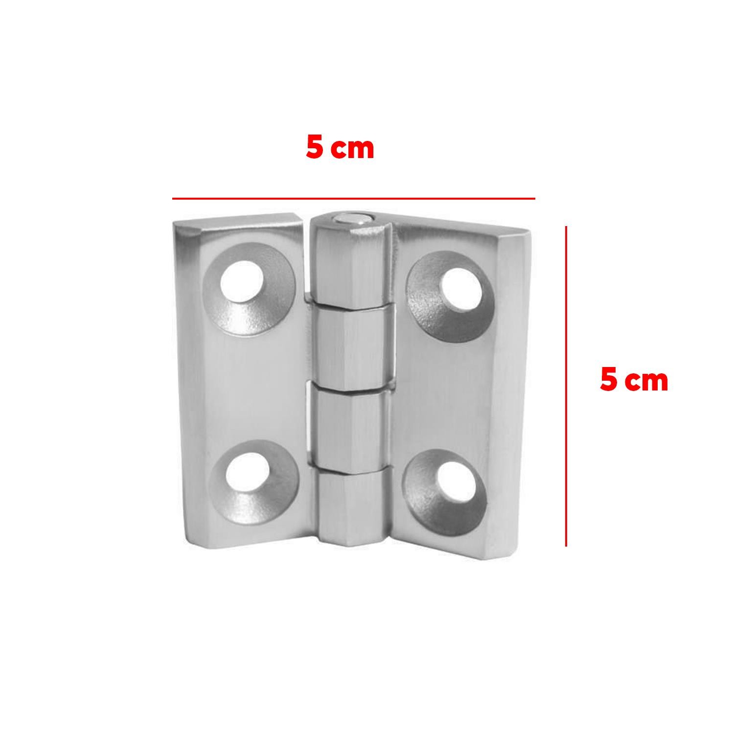 Mobilya Dolap Kapak Hobi Menteşesi Metal Krom 5 cm 5 cm Kare Yaprak Menteşe 1 Adet 