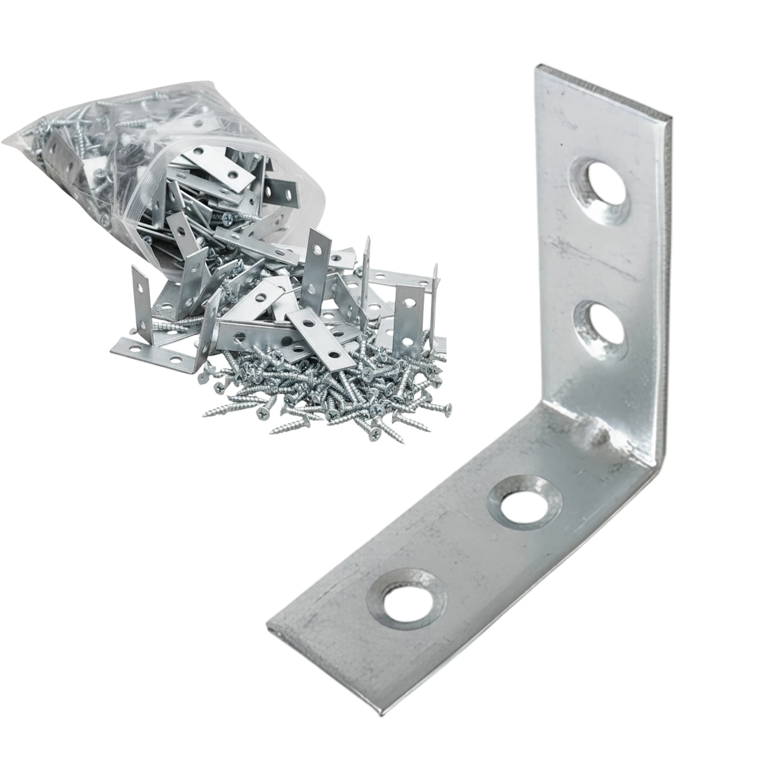 (25 ADET) Metal Köşebent 40x40x15 mm İnce L Demiri Gönye Mobilya Duvar Sabitleme Bağlantı Aparatı