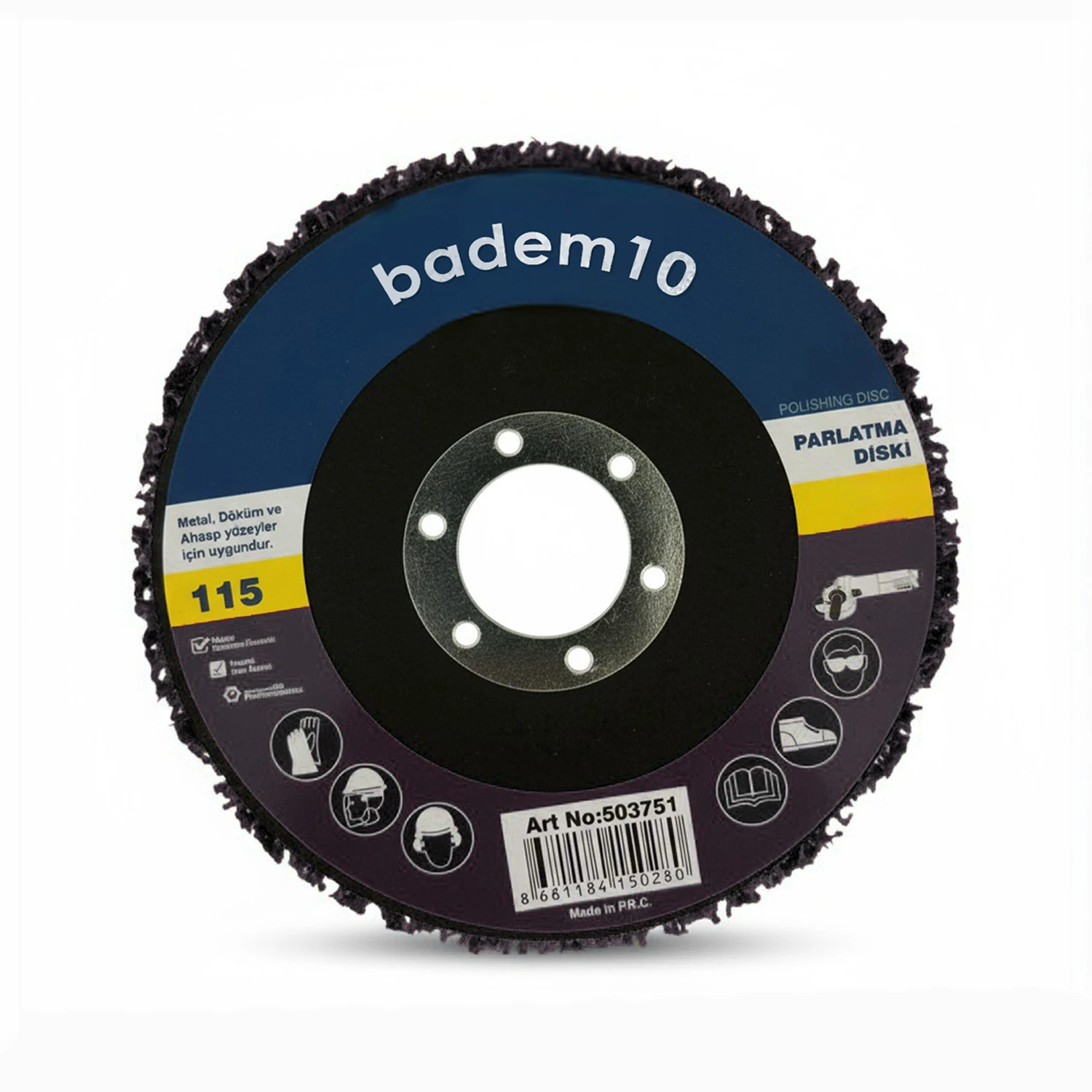 Siyah 115 mm Parlatma Diski Döküm Metal Ahşap Yüzeyler İçin Pas Boya Sökücü Flap Disk