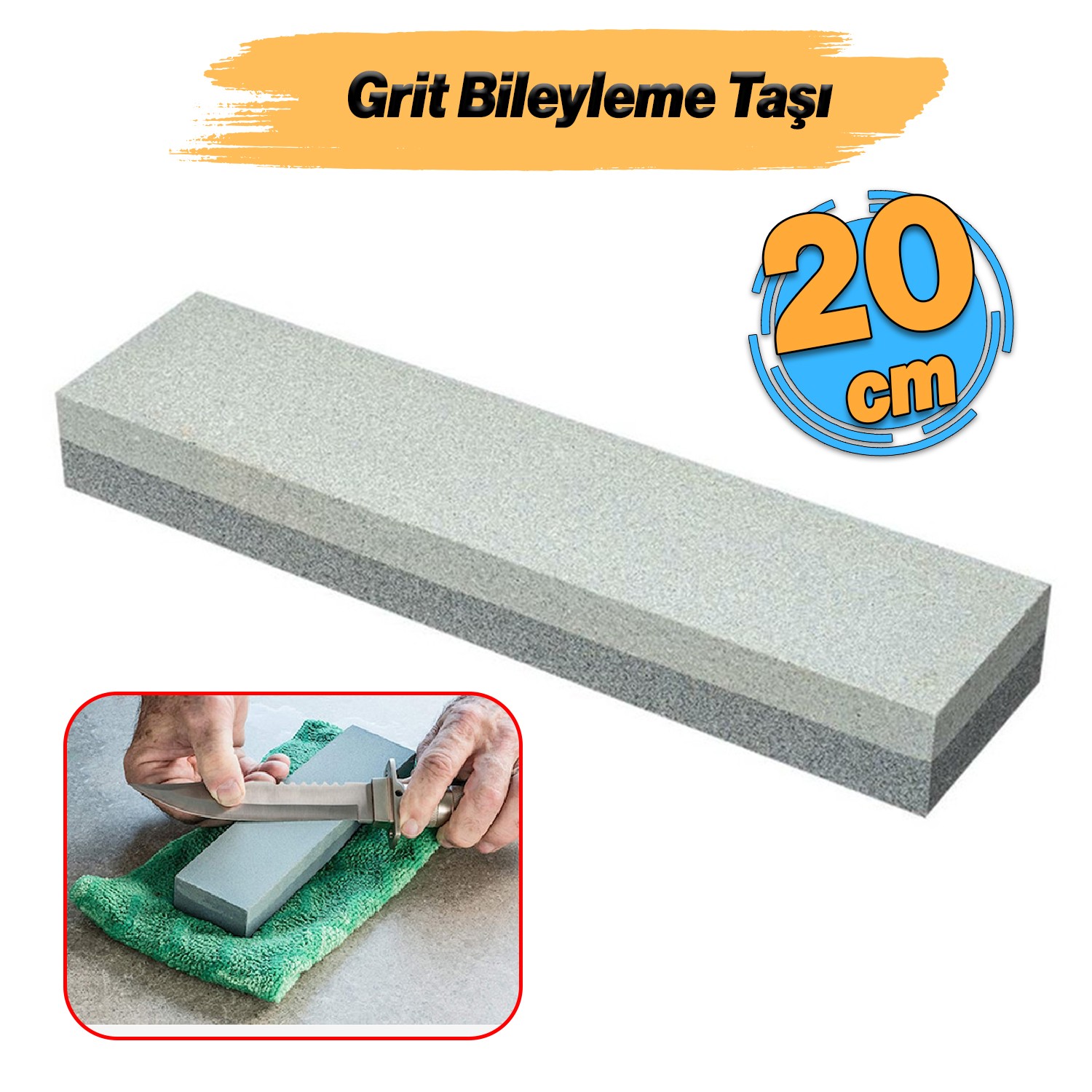 Bıçak Bileme Taşı 200 cm Balta Testere Nacak Satır Keskinleştirme Girit Taş Bileyleme